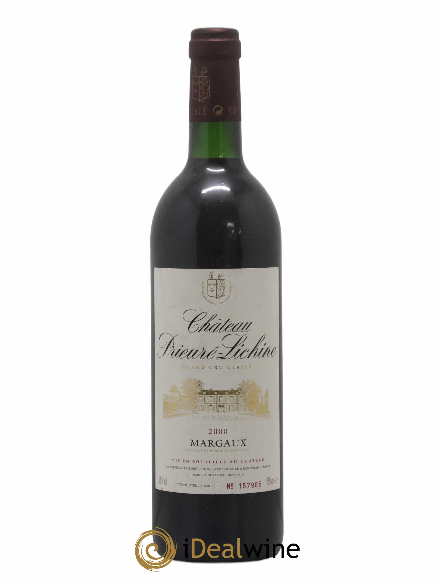 Château Prieuré Lichine 4ème Grand Cru Classé 2000 - Lot de 1 bouteille - 0