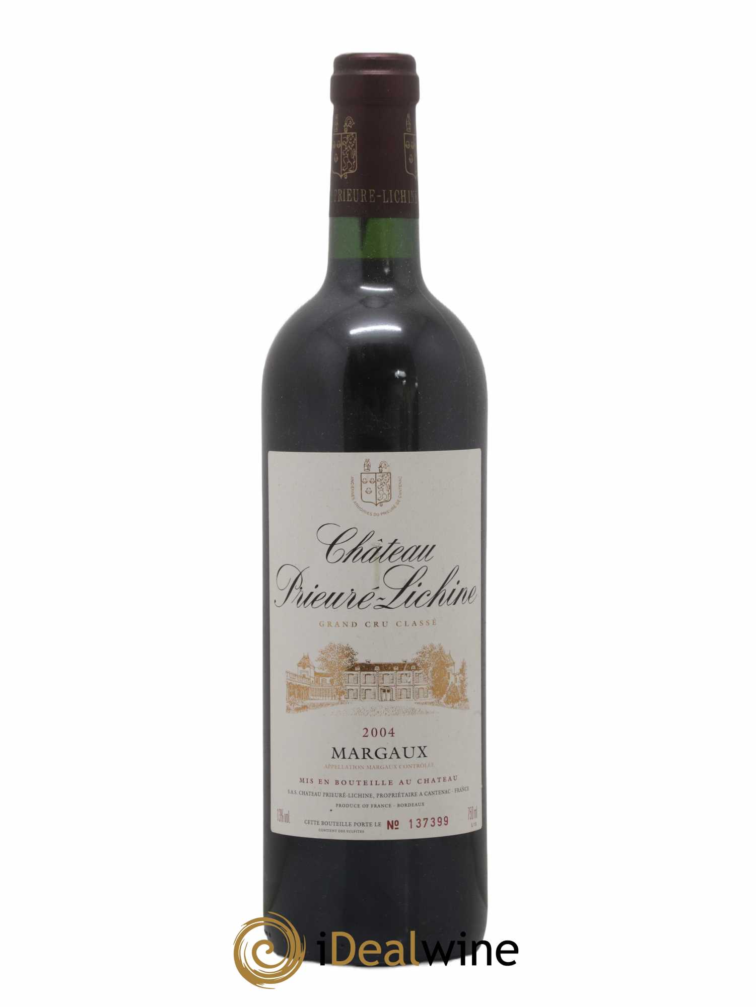 Château Prieuré Lichine 4ème Grand Cru Classé 2004 - Lot de 1 bouteille - 0