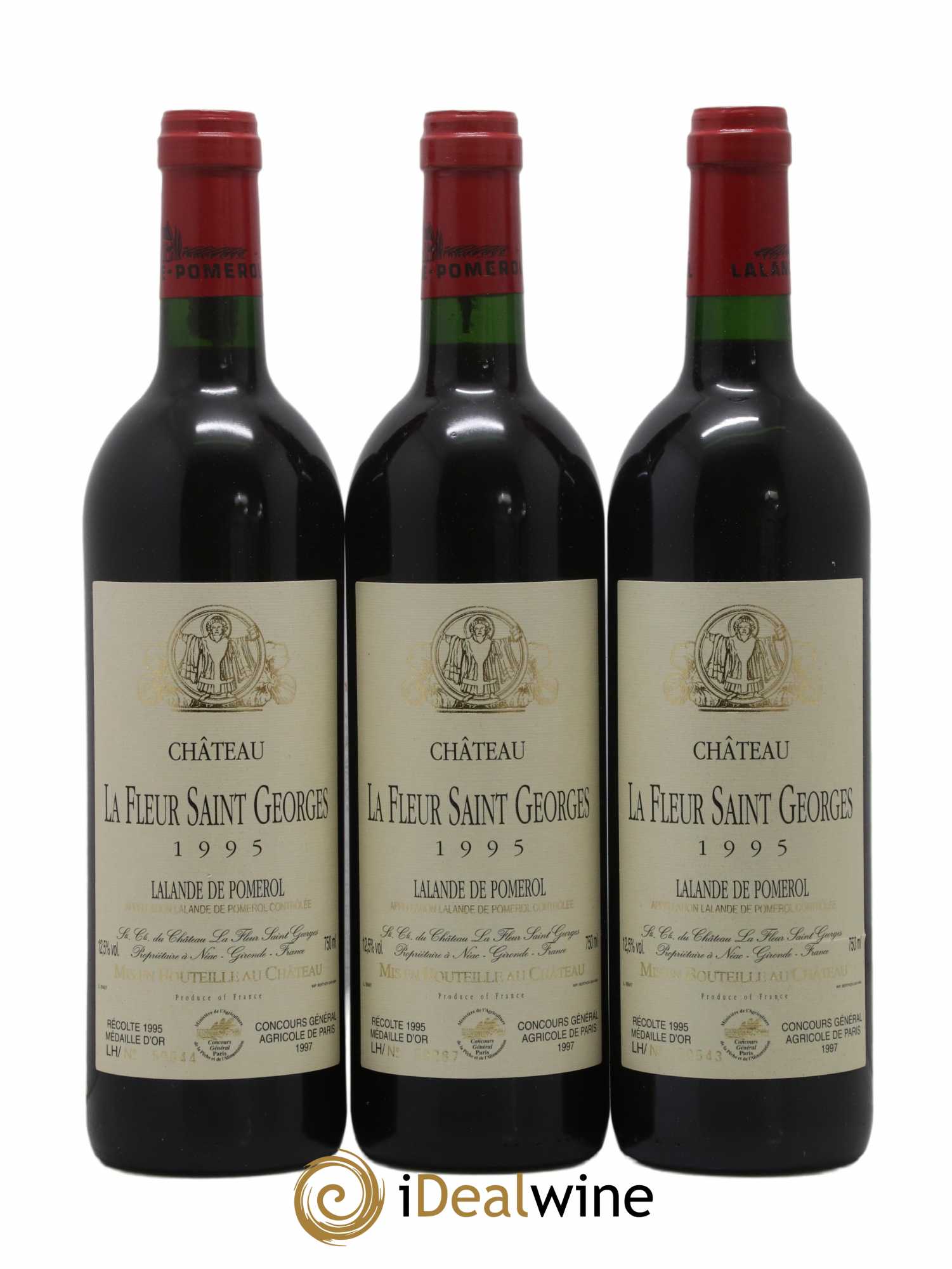 Lalande-de-Pomerol Château La Fleur Saint Georges 1995 - Lot de 3 bouteilles - 0
