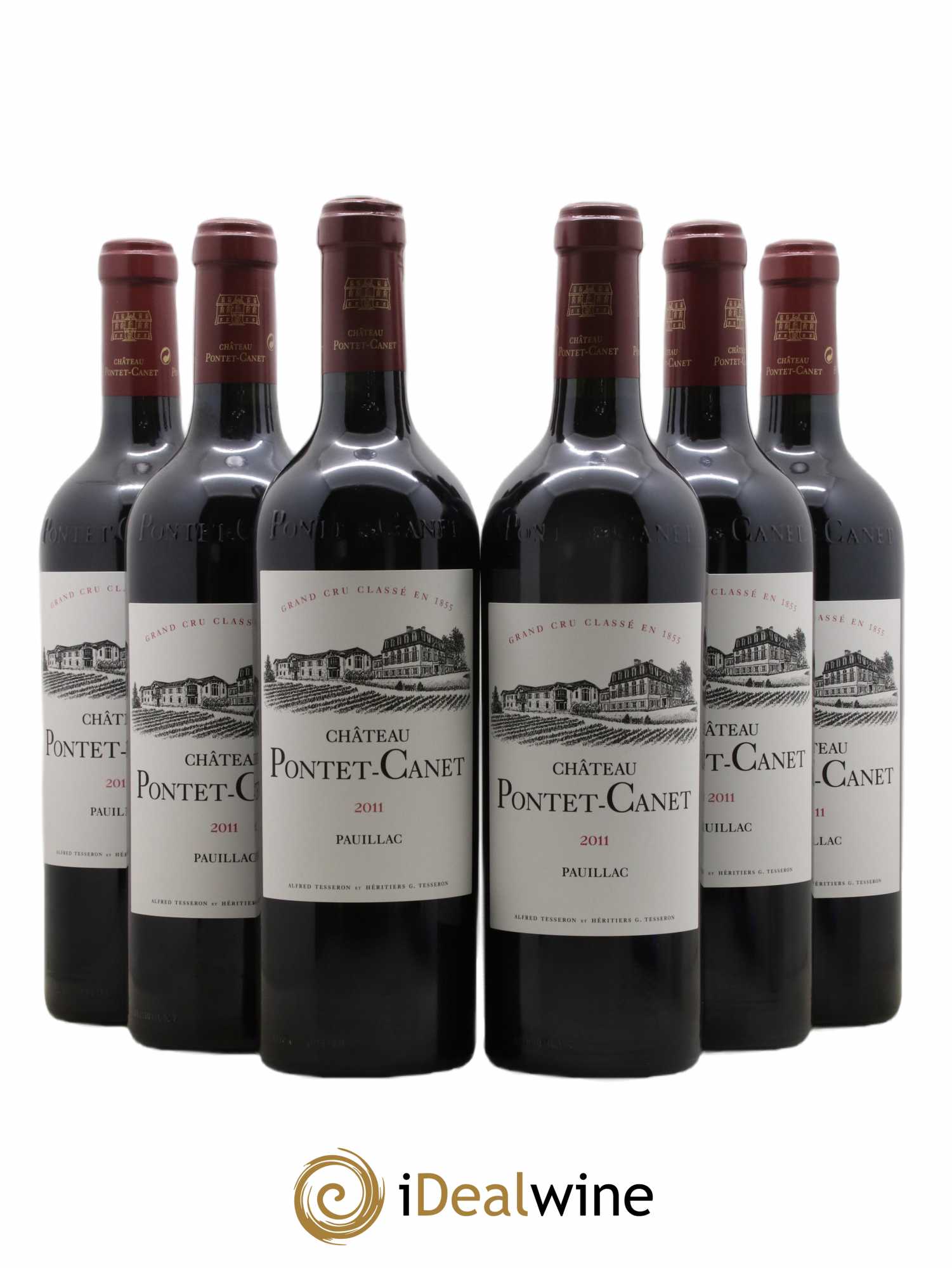 Château Pontet Canet 5ème Grand Cru Classé 2011 - Lot de 6 bouteilles - 0