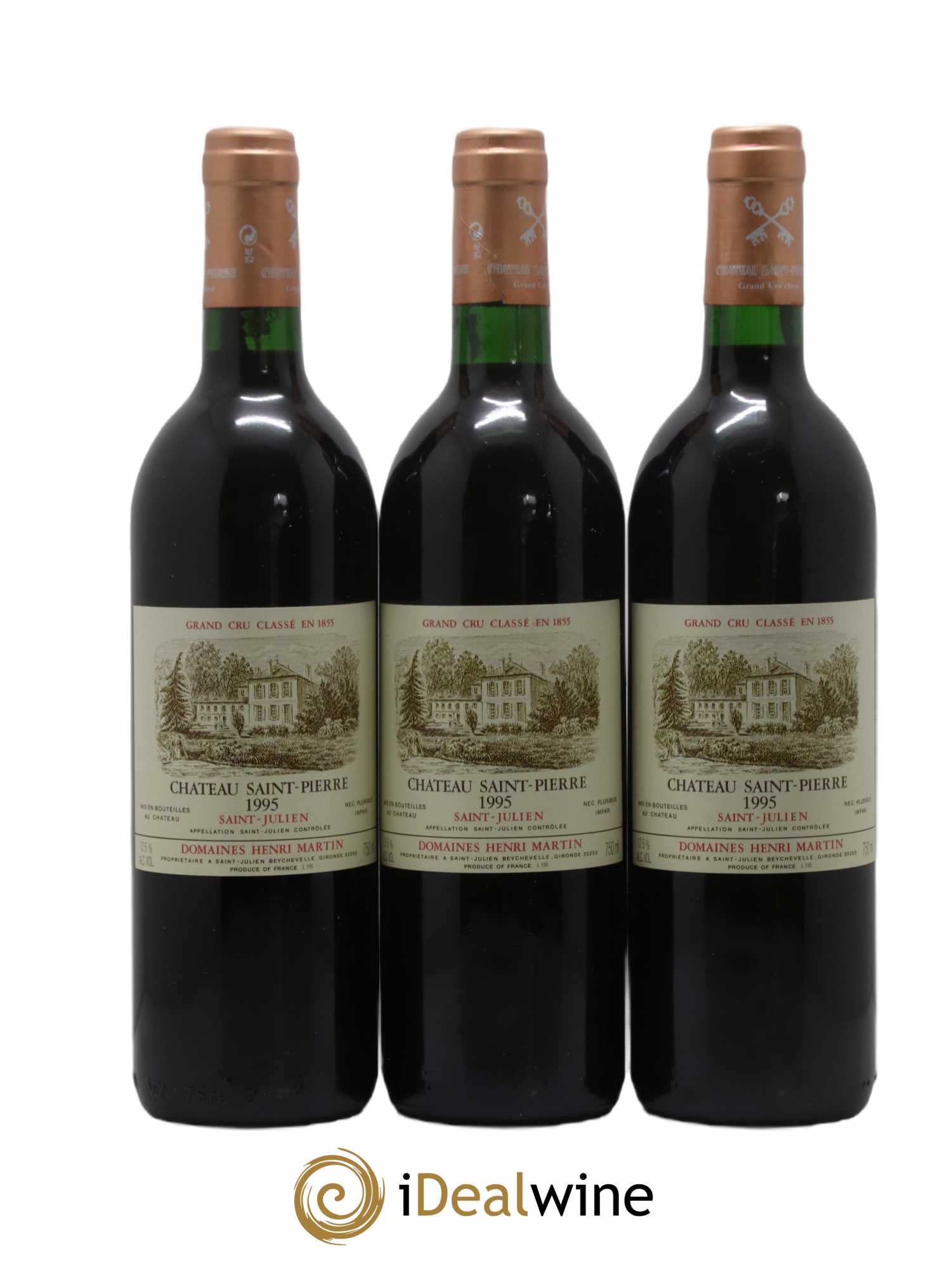 Château Saint-Pierre 4ème Grand Cru Classé 1995 - Lot de 12 bouteilles - 1