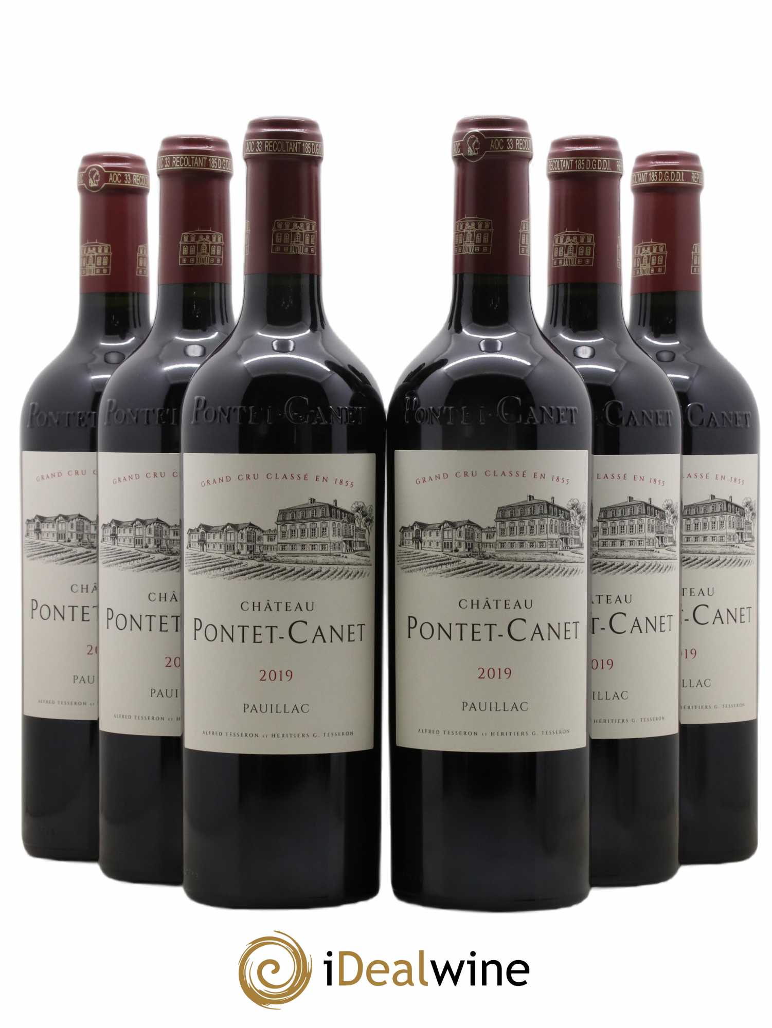 Château Pontet Canet 5ème Grand Cru Classé 2019 - Lot de 6 bouteilles - 0