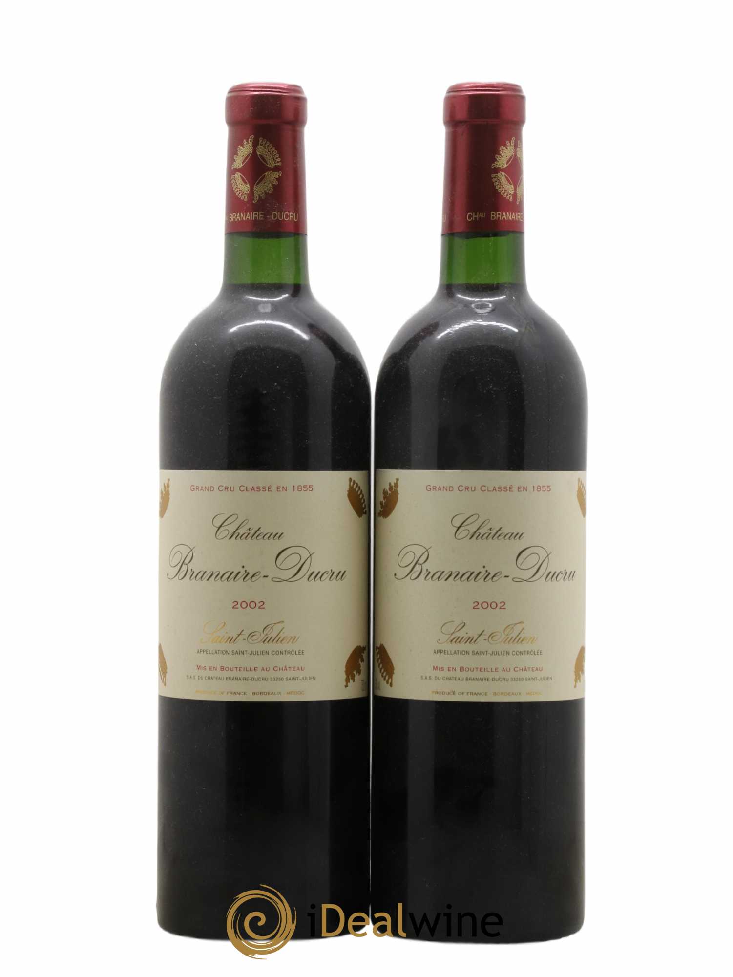 Château Branaire Ducru 4ème Grand Cru Classé 2002 - Lot de 2 bouteilles - 0