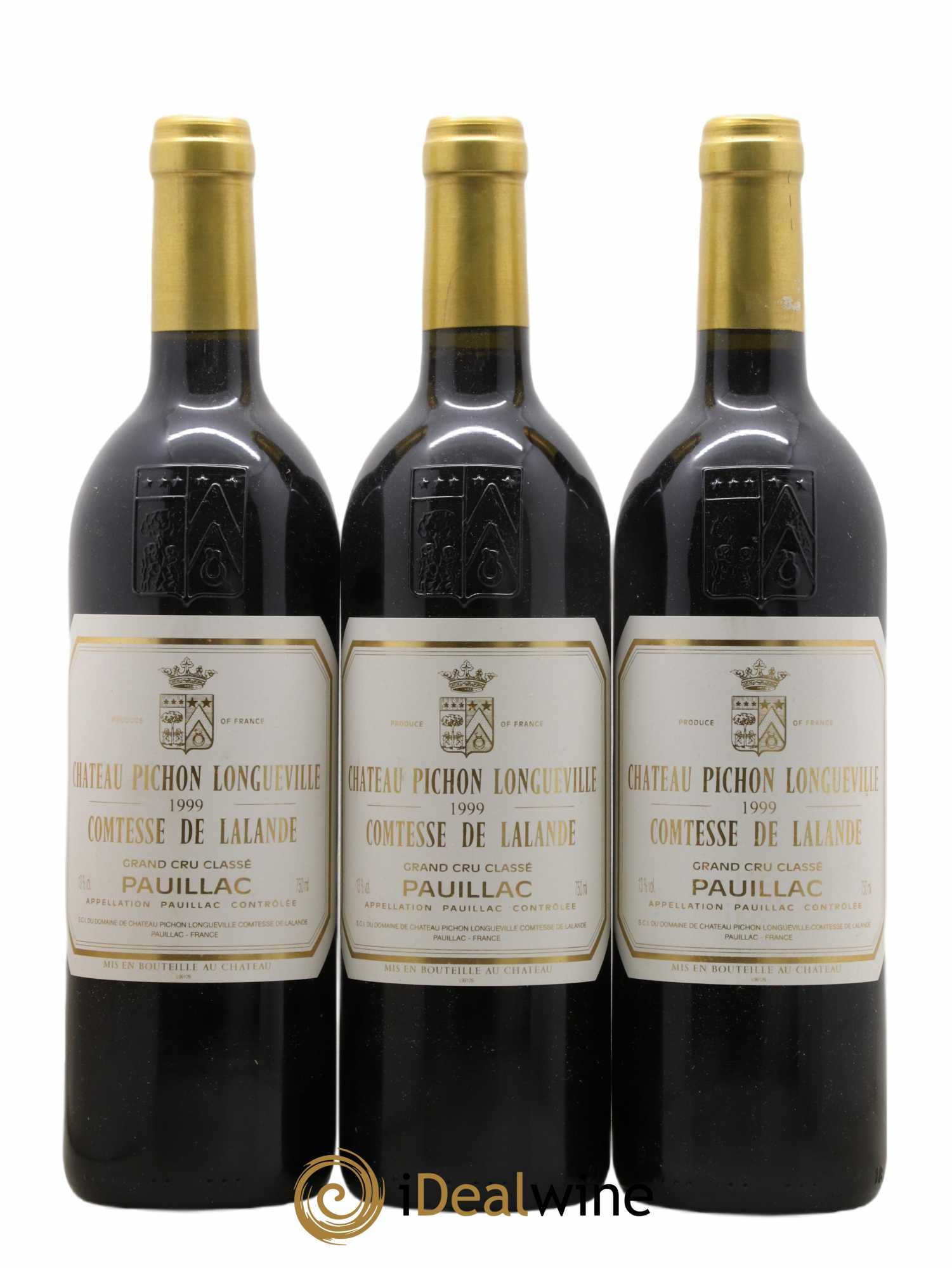 Château Pichon Longueville Comtesse de Lalande 2ème Grand Cru Classé 1999 - Lot of 3 bottles - 0
