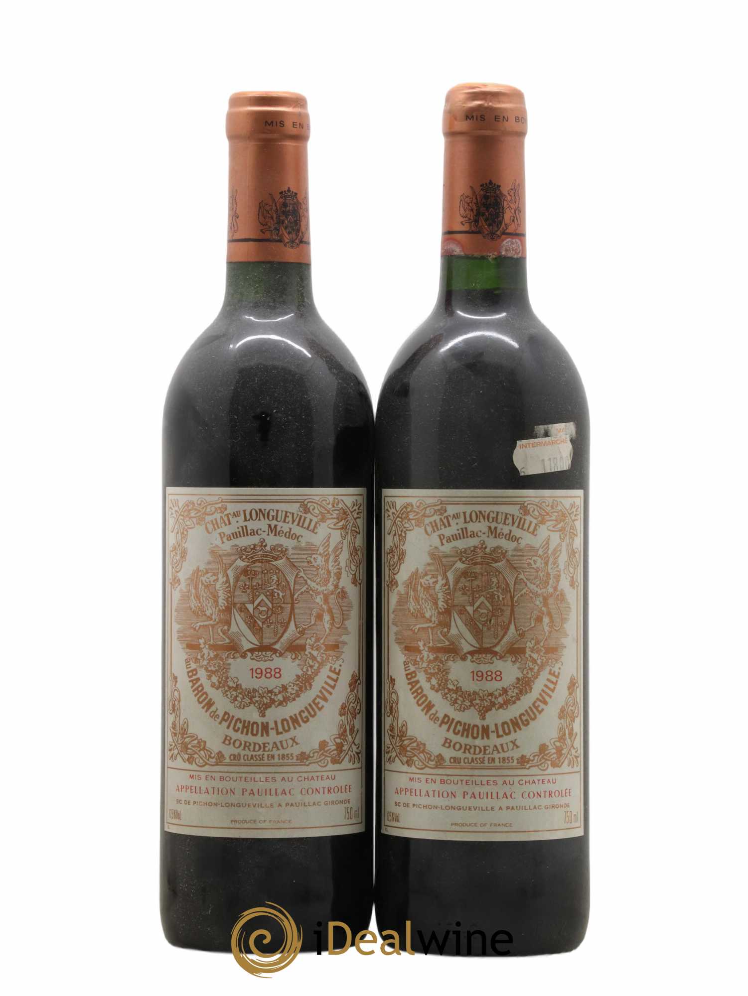 Pichon Longueville Baron 2ème Grand Cru Classé 1988 - Lot of 2 bottles - 0