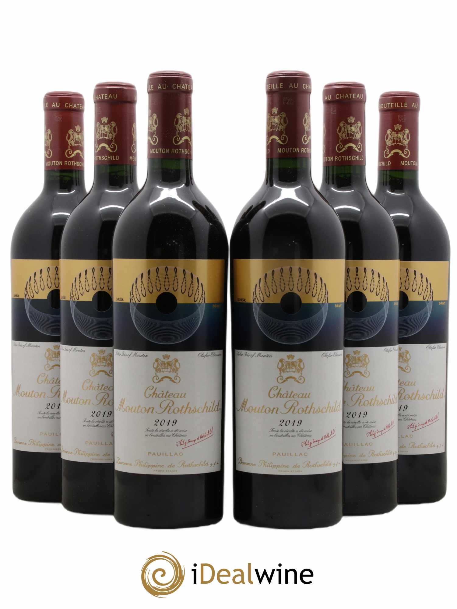 Château Mouton Rothschild 1er Grand Cru Classé 2019 - Lot de 6 bouteilles - 0
