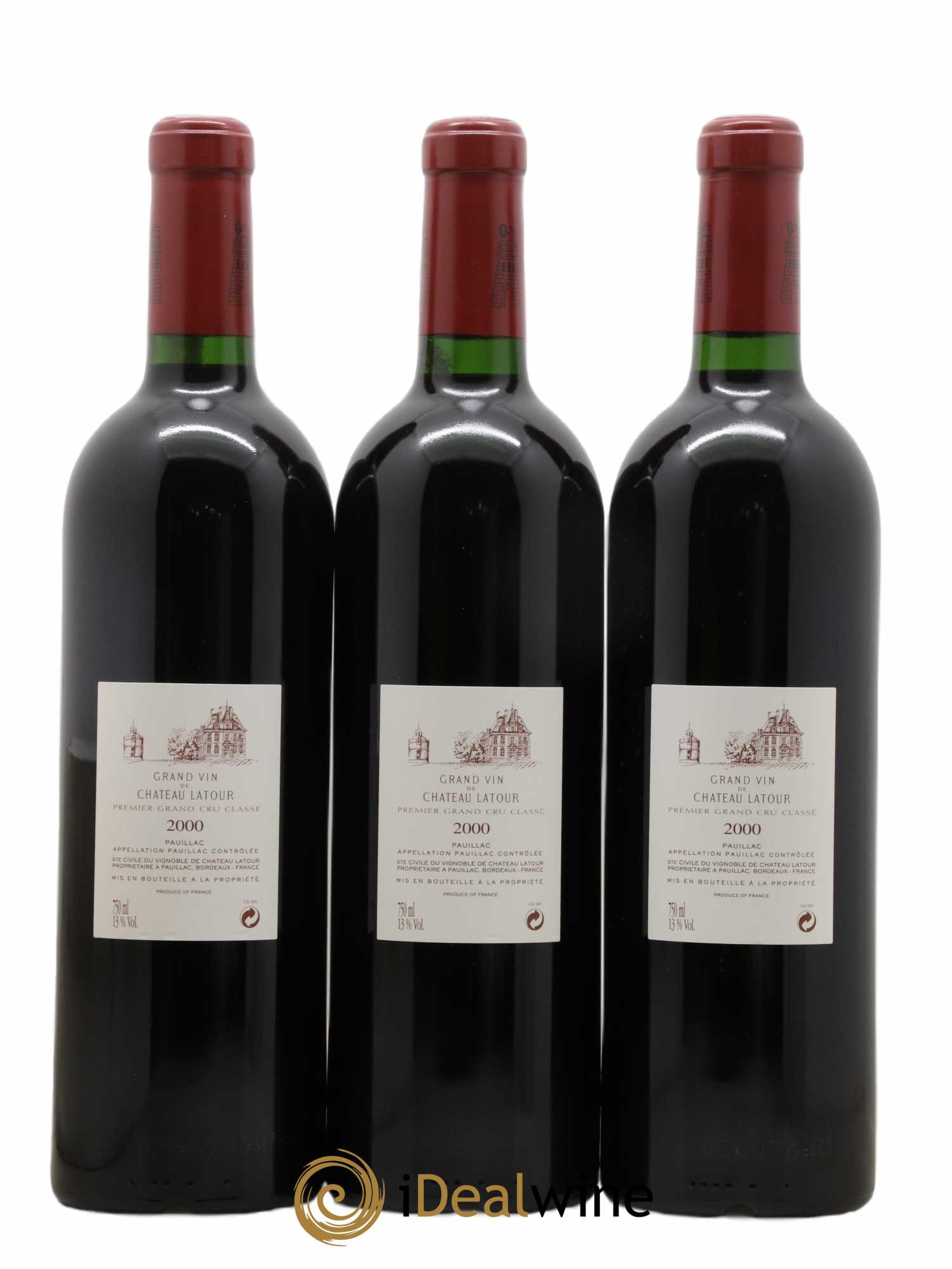 Château Latour 1er Grand Cru Classé 2000 - Lot de 3 bouteilles - 1