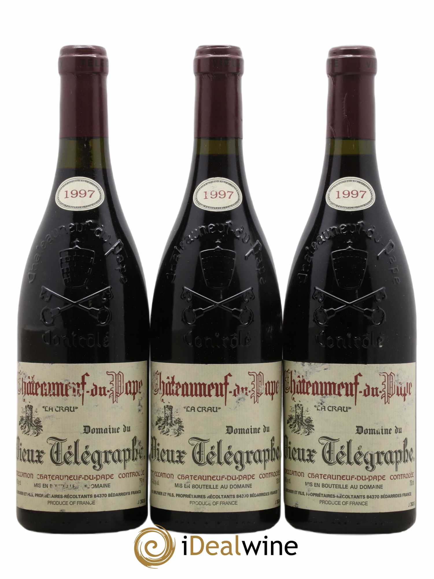 Châteauneuf-du-Pape Vieux Télégraphe (Domaine du) Vignobles Brunier 1997 - Lot of 6 bottles - 2