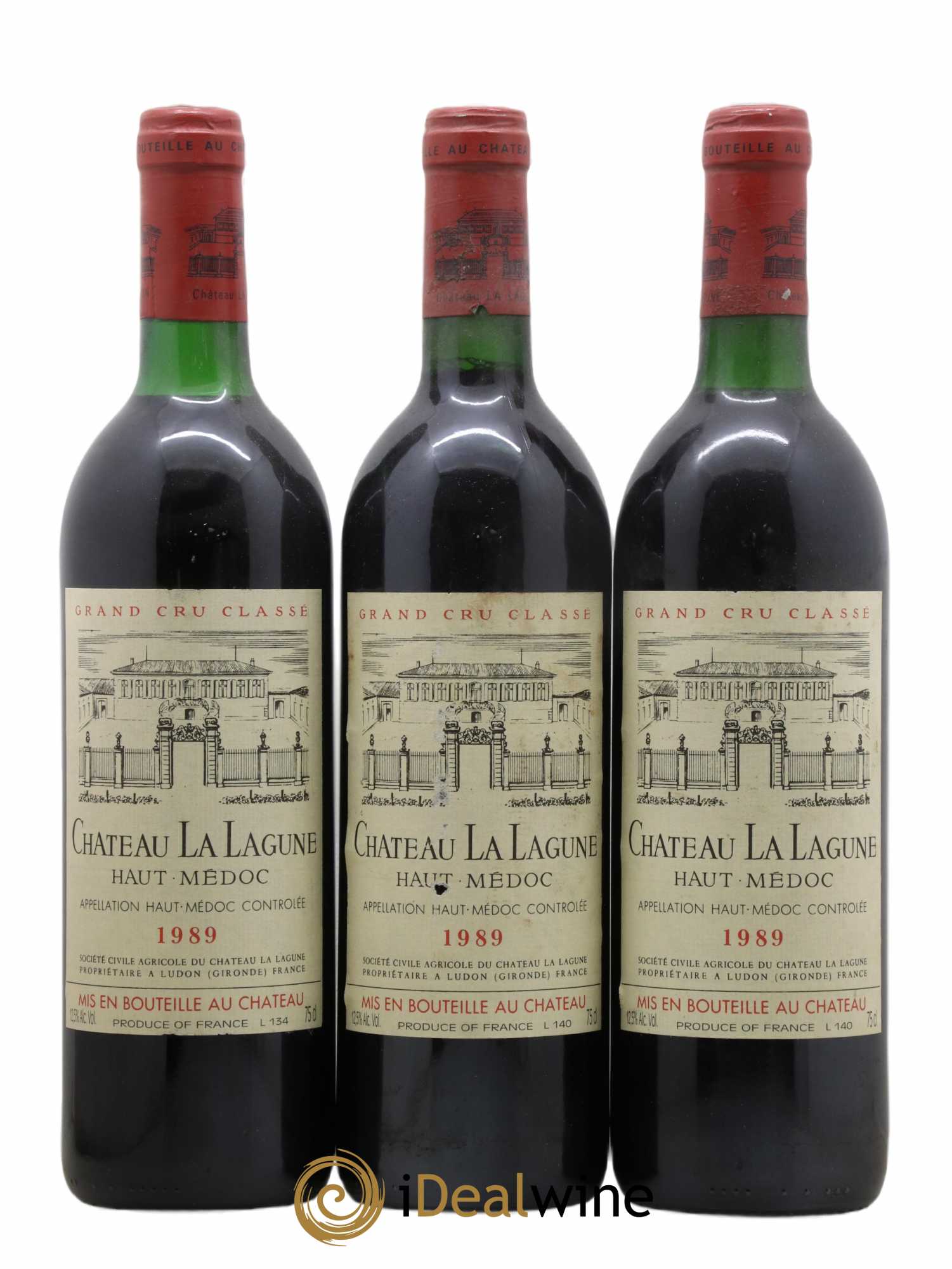 Château la Lagune 3ème Grand Cru Classé 1989 - Lot de 3 bouteilles - 0