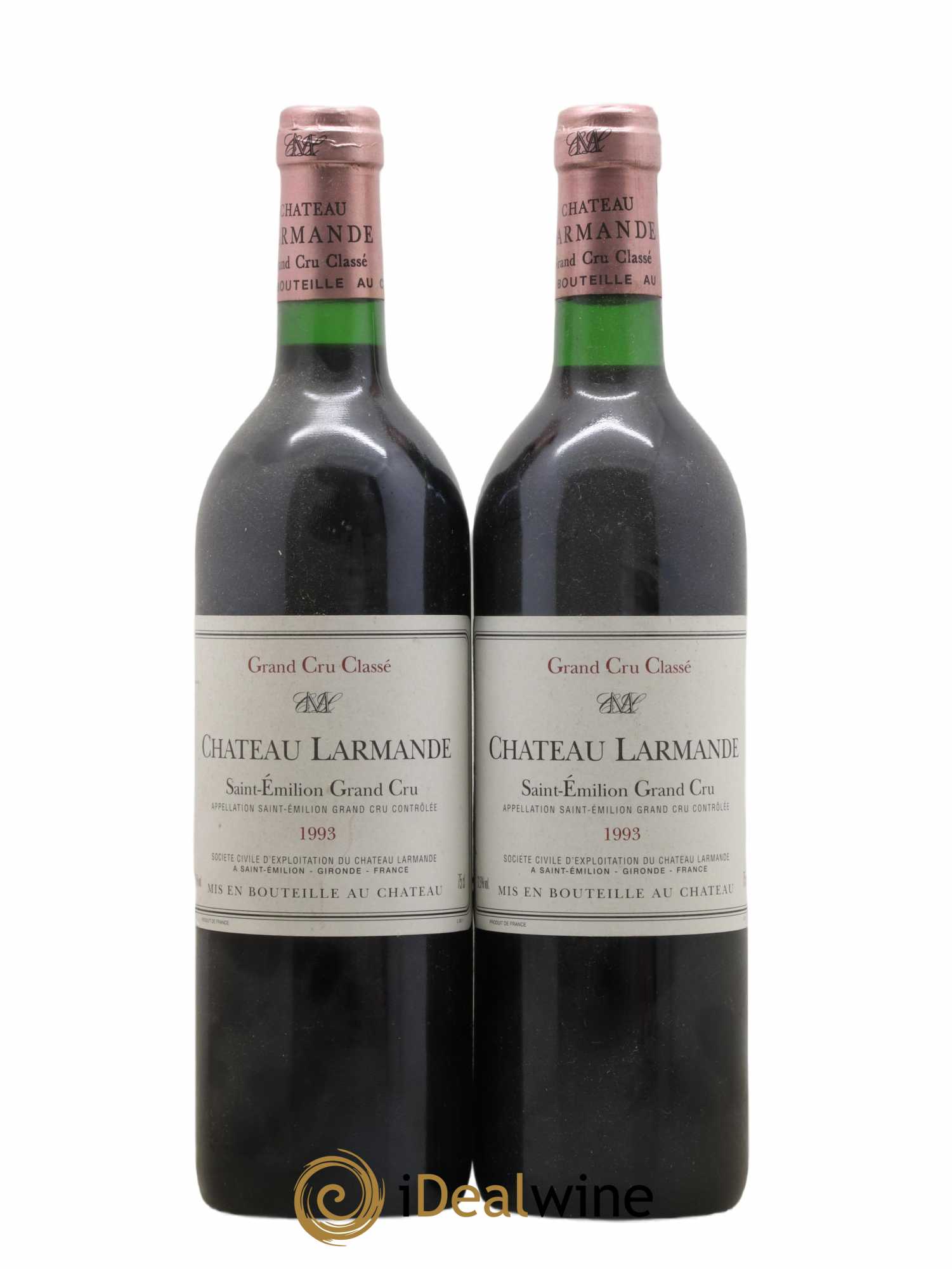 Château Larmande Grand Cru Classé 1993 - Lot de 2 bouteilles - 0