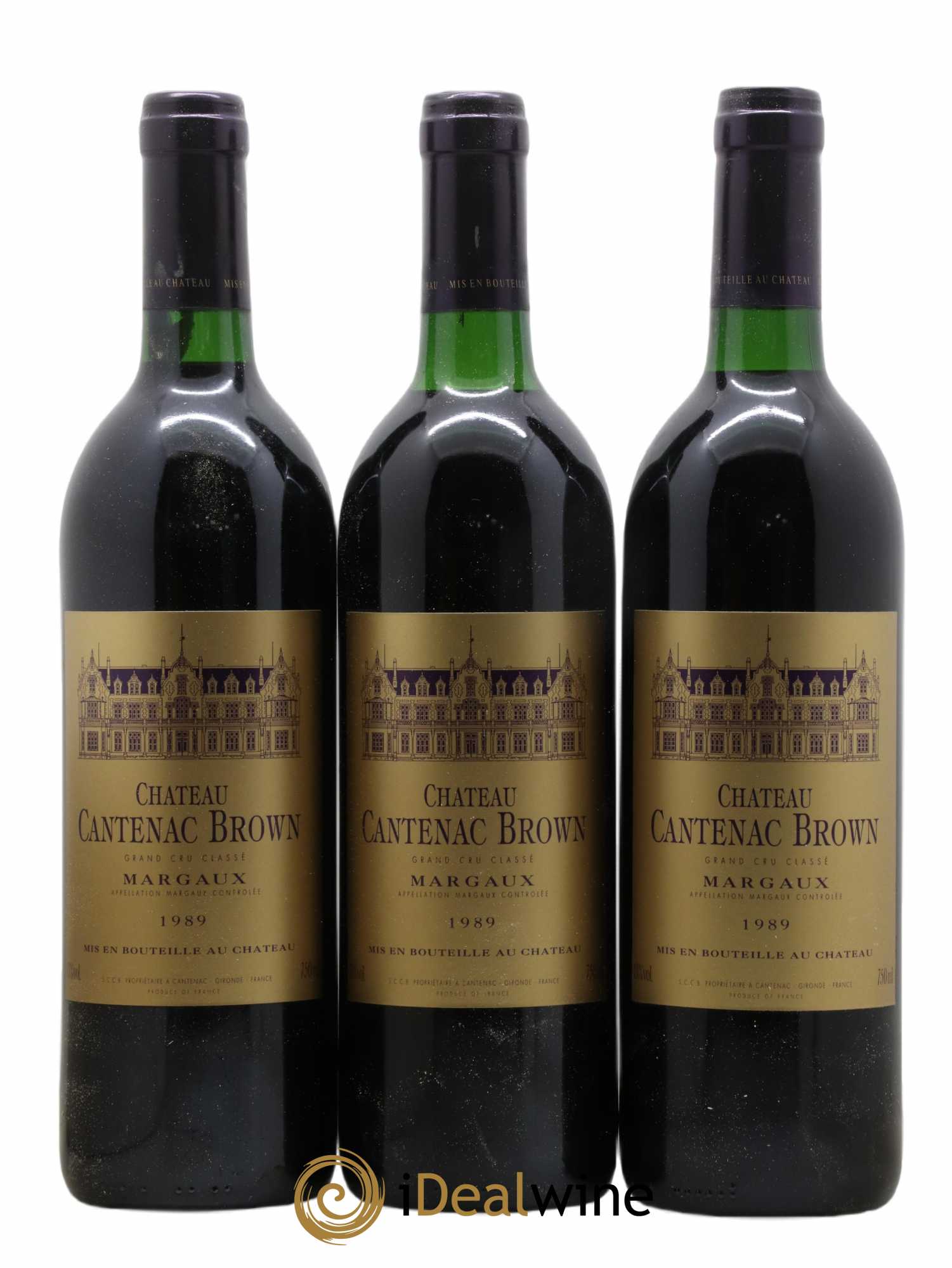 Château Cantenac Brown 3ème Grand Cru Classé 1989 - Lot of 3 bottles - 0