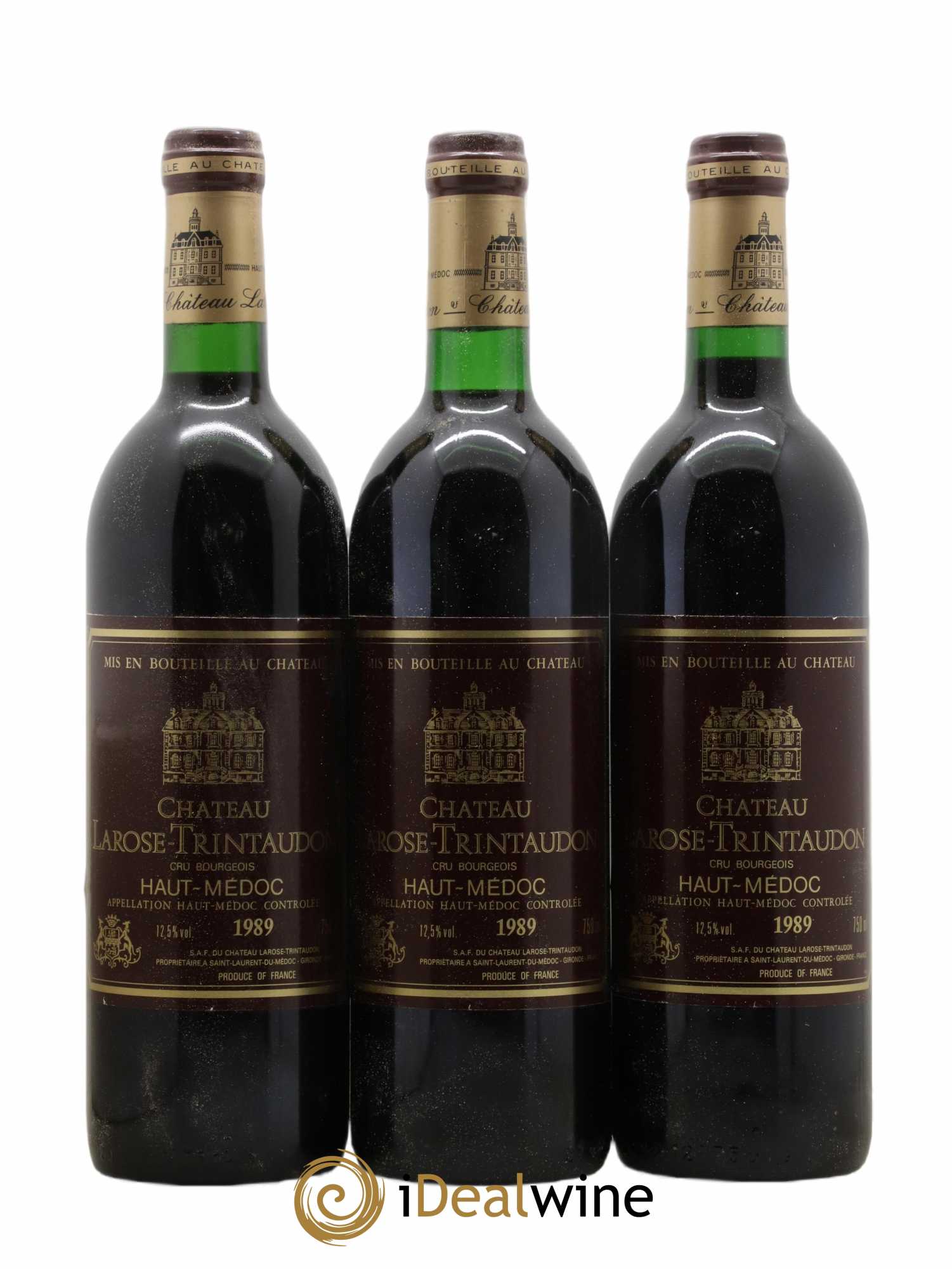 Château Larose Trintaudon Cru Bourgeois 1989 - Lot de 3 bouteilles - 0