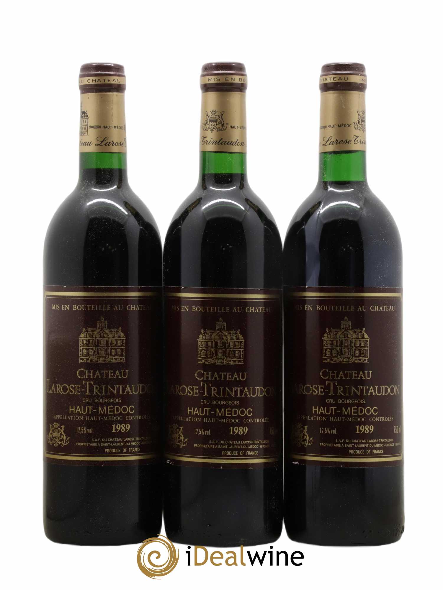 Château Larose Trintaudon Cru Bourgeois 1989 - Lot de 3 bouteilles - 0