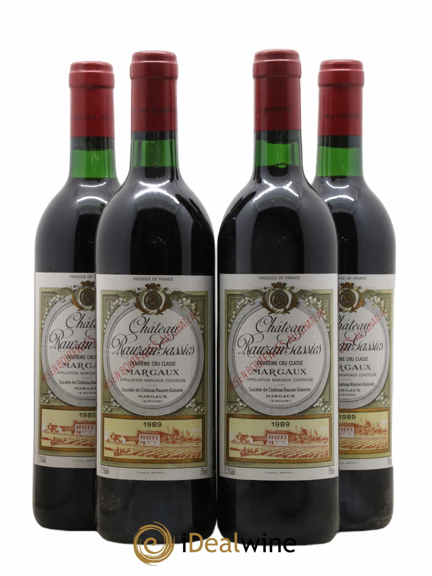 Gassies de Rauzan Gassies 1989 - Lot de 4 bouteilles - 0