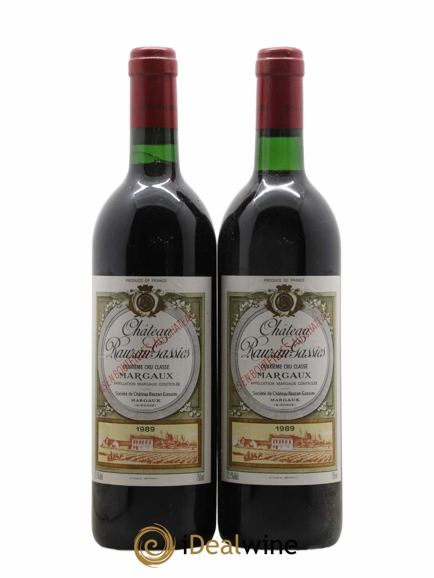 Gassies de Rauzan Gassies 1989 - Lot de 2 bouteilles - 0