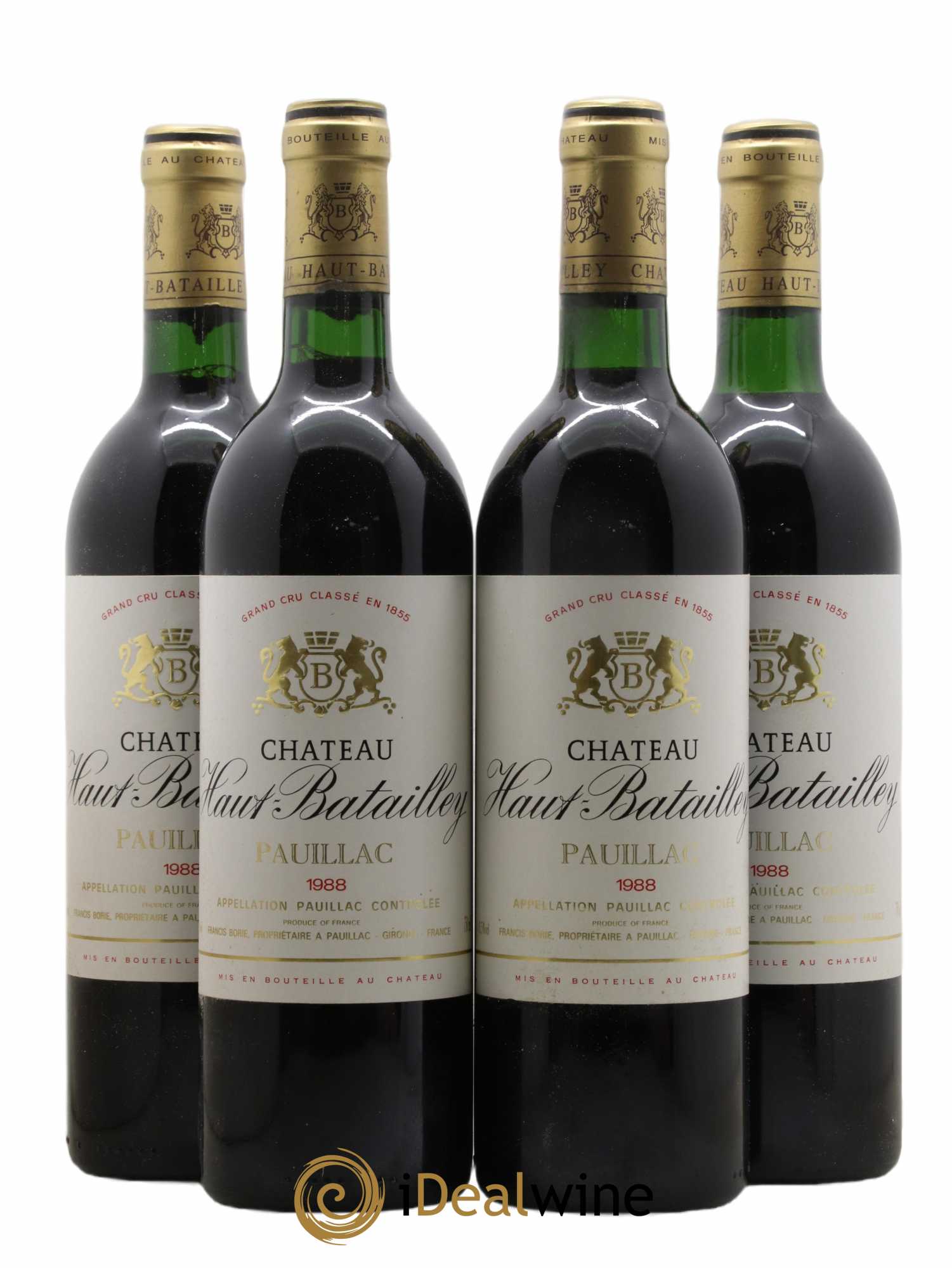 Château Haut Batailley 5ème Grand Cru Classé 1988 - Lot de 4 bouteilles - 0