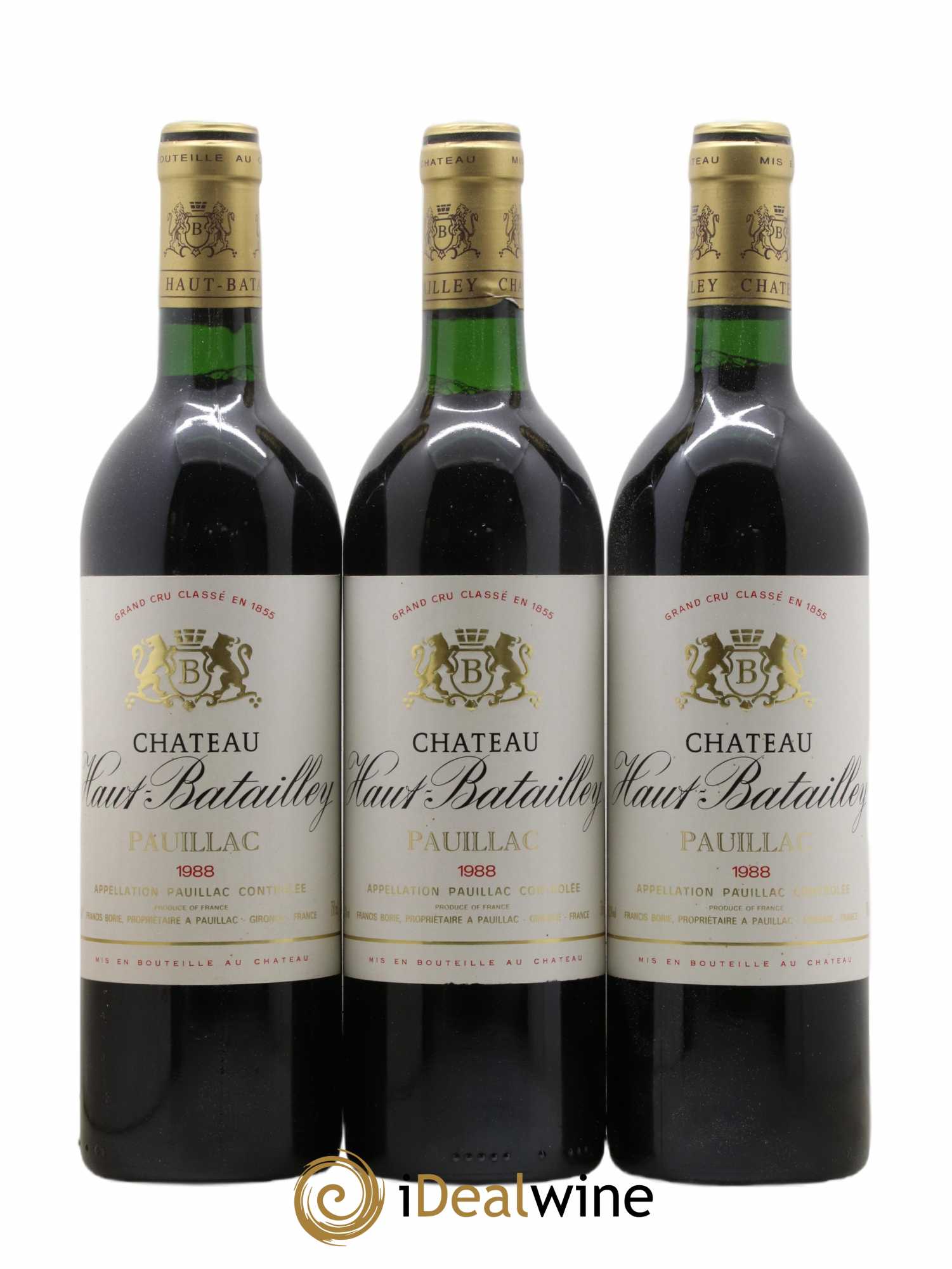 Château Haut Batailley 5ème Grand Cru Classé 1988 - Lot de 3 bouteilles - 0