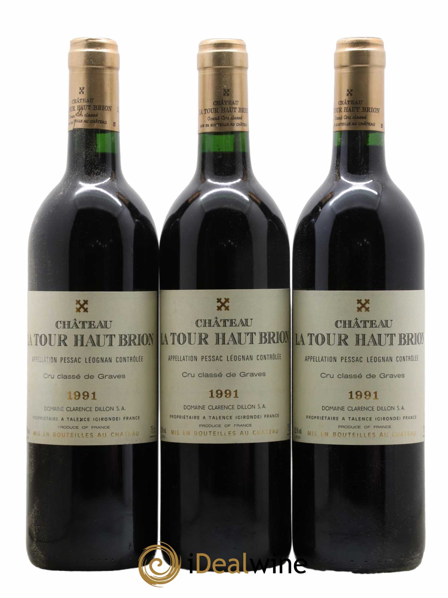 Château la Tour Haut-Brion Cru Classé de Graves 1991 - Lot de 12 bouteilles - 1