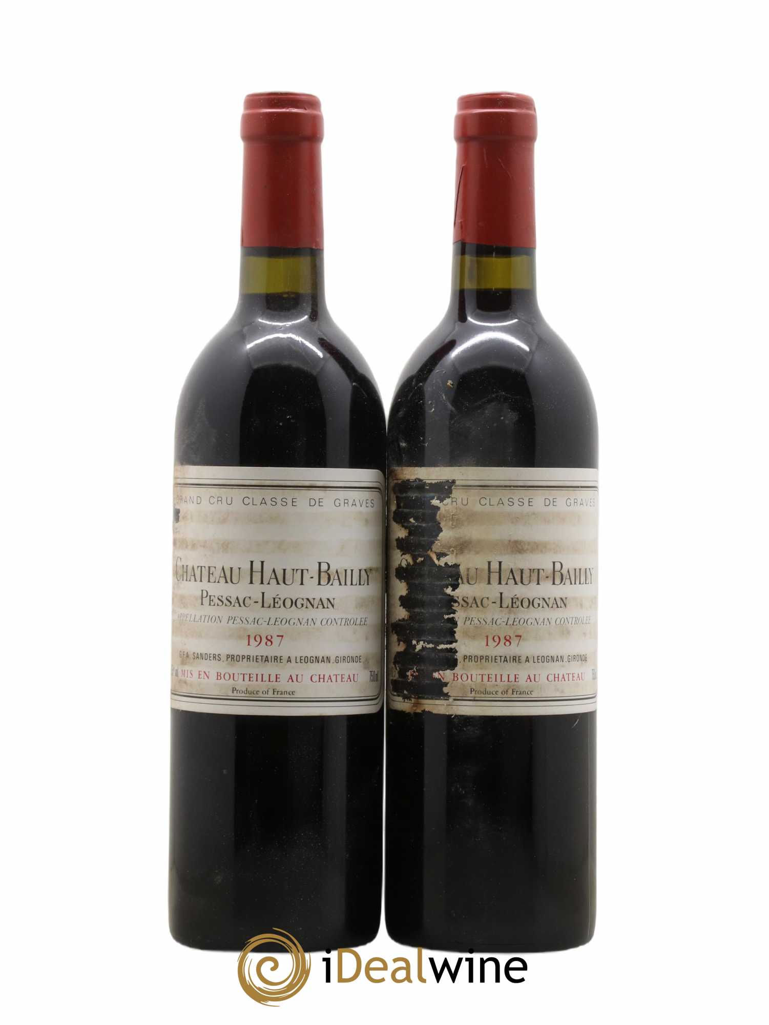 Château Haut-Bailly Cru Classé de Graves 1987 - Lot de 2 bouteilles - 0