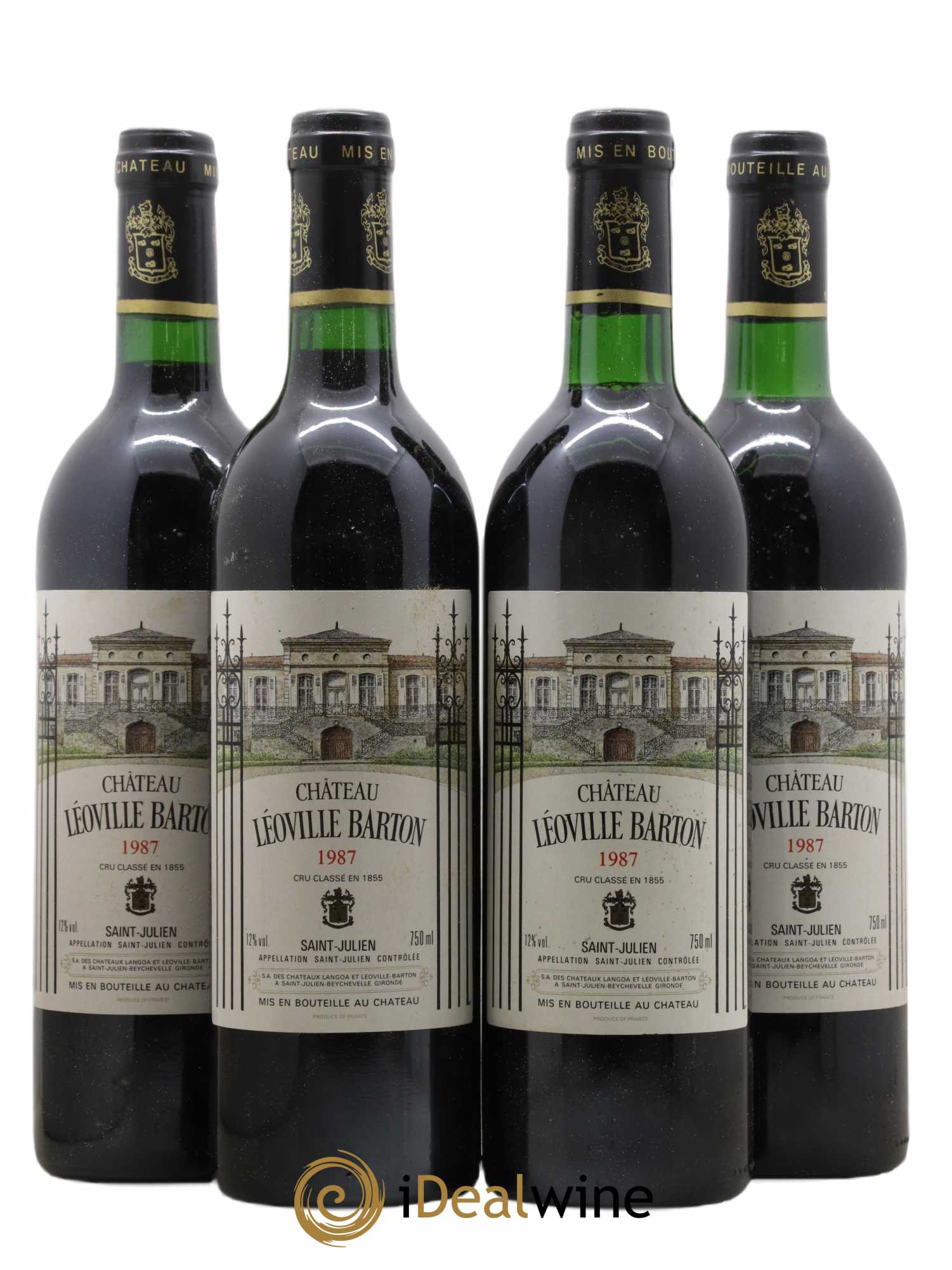 Château Léoville Barton 2ème Grand Cru Classé 1987 - Lot de 4 bouteilles - 0