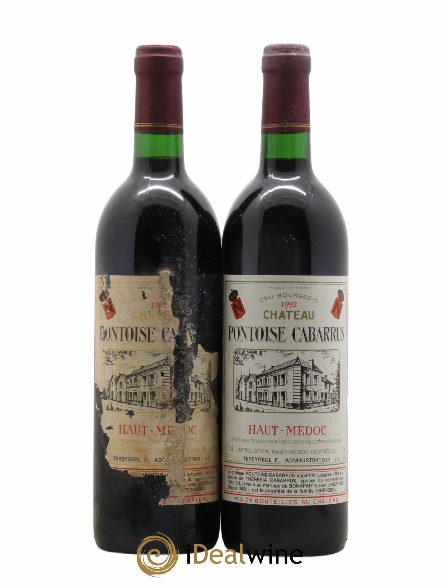 Château Pontoise Cabarrus Cru Bourgeois (sans prix de réserve) 1992 - Lot de 2 bouteilles - 0