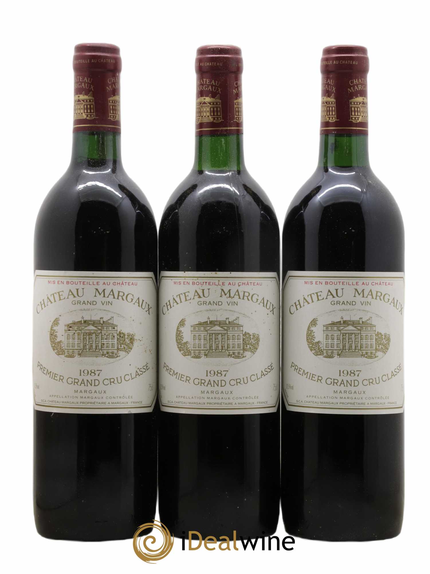 Château Margaux 1er Grand Cru Classé 1987 - Lot de 3 bouteilles - 0