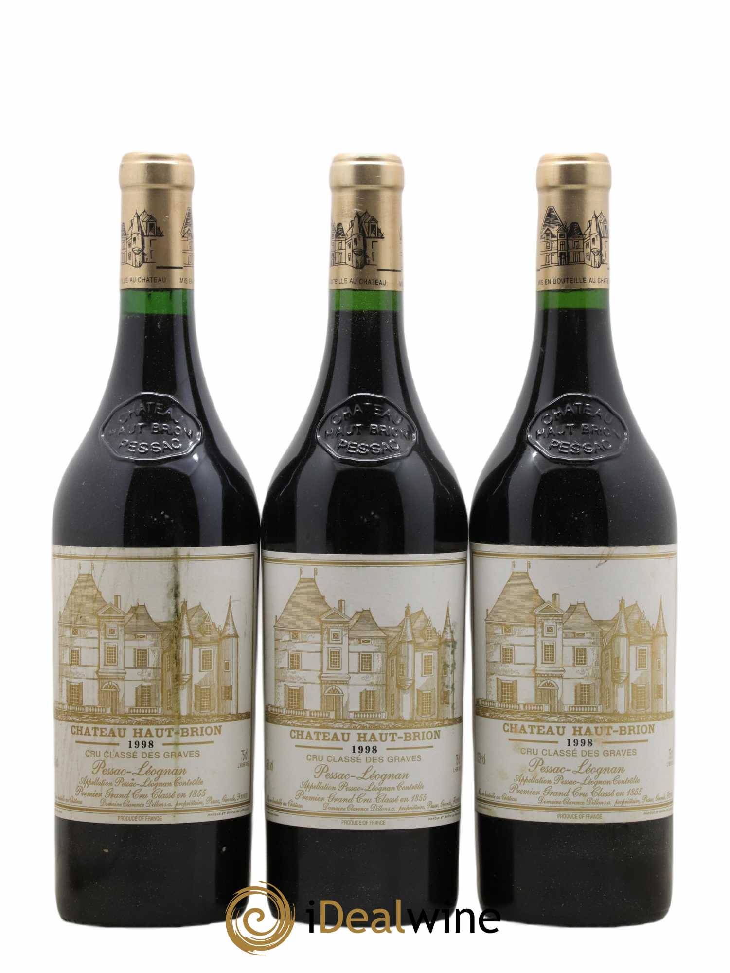 Château Haut Brion 1er Grand Cru Classé 1998 - Lot de 6 bouteilles - 1