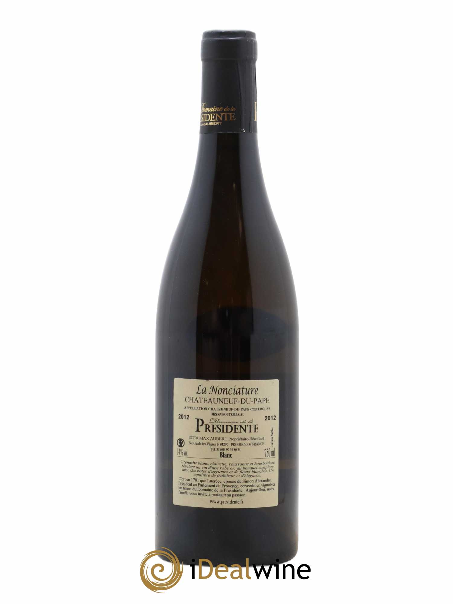 Châteauneuf-du-Pape Nonciature Le Domaine de la Présidente 2012 - Posten von 1 Flasche - 1