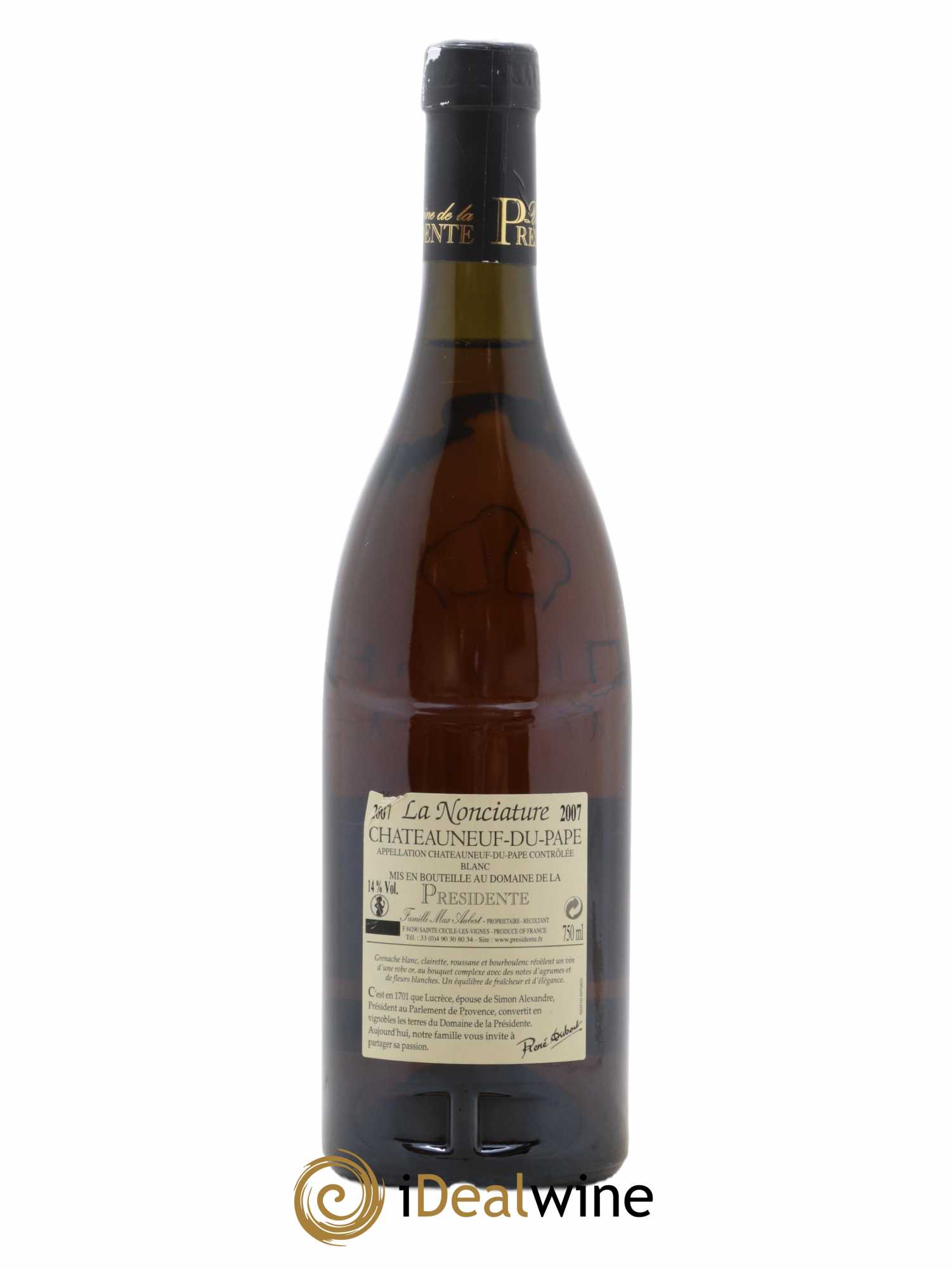 Châteauneuf-du-Pape Nonciature Le Domaine de la Présidente 2007 - Lotto di 1 bottiglia - 1