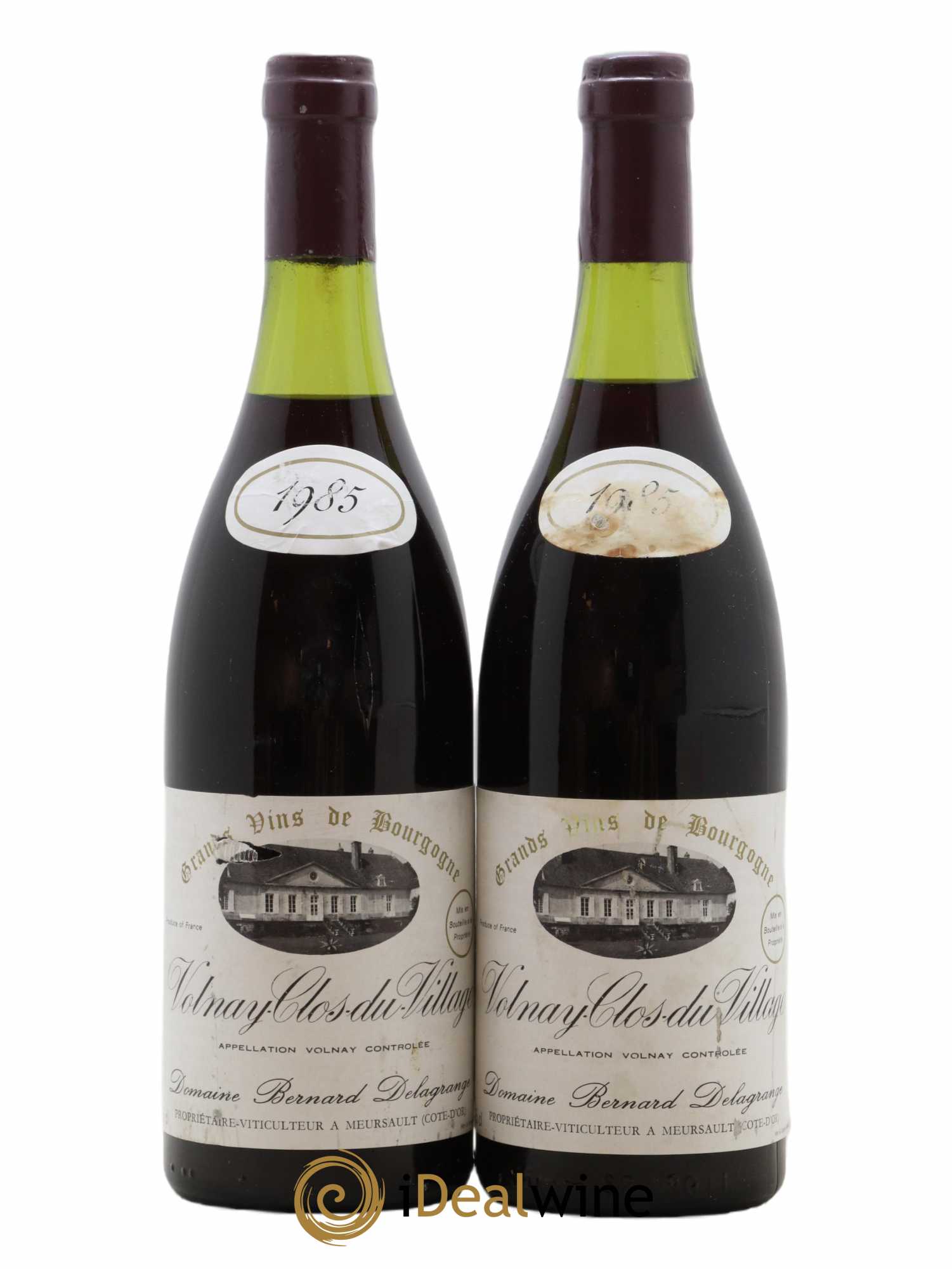 Volnay Clos du Village Bernard Delagrange 1985 - Lot de 2 bouteilles - 0