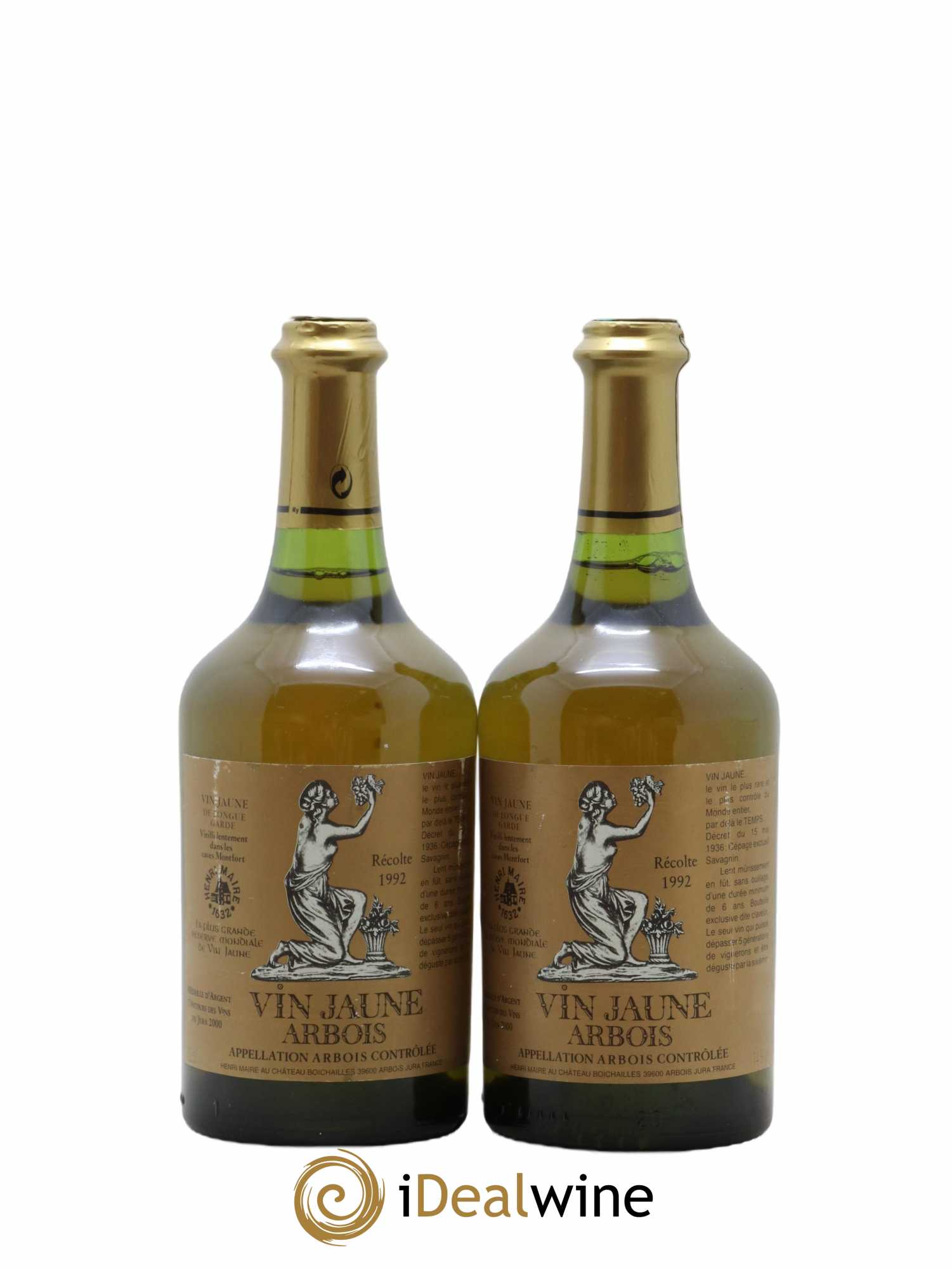 Arbois Vin Jaune Henri Maire 1992 - Lot de 2 bouteilles - 0