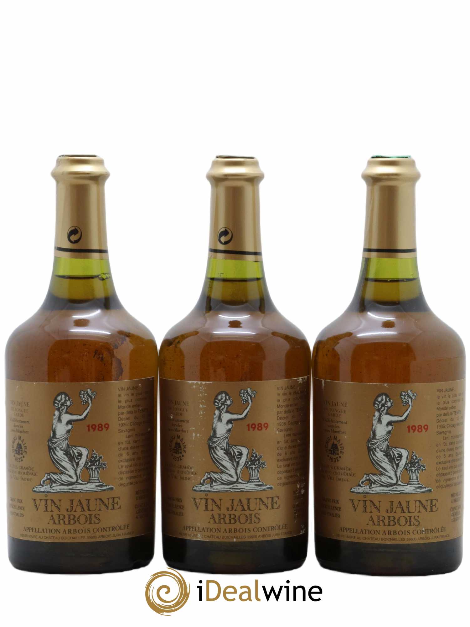 Arbois Vin Jaune Henri Maire 1989 - Lot de 3 bouteilles - 0