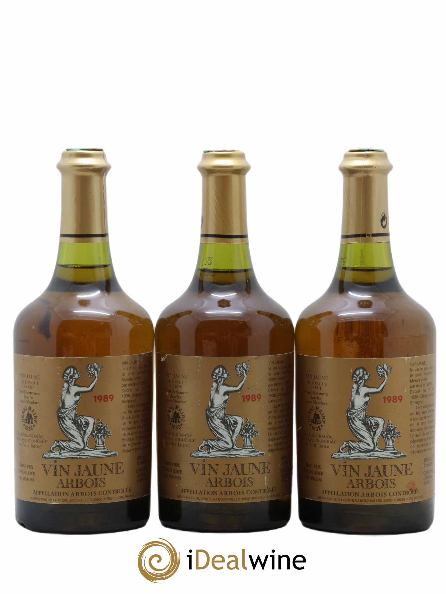 Arbois Vin Jaune Henri Maire 1989 - Lot de 3 bouteilles - 0