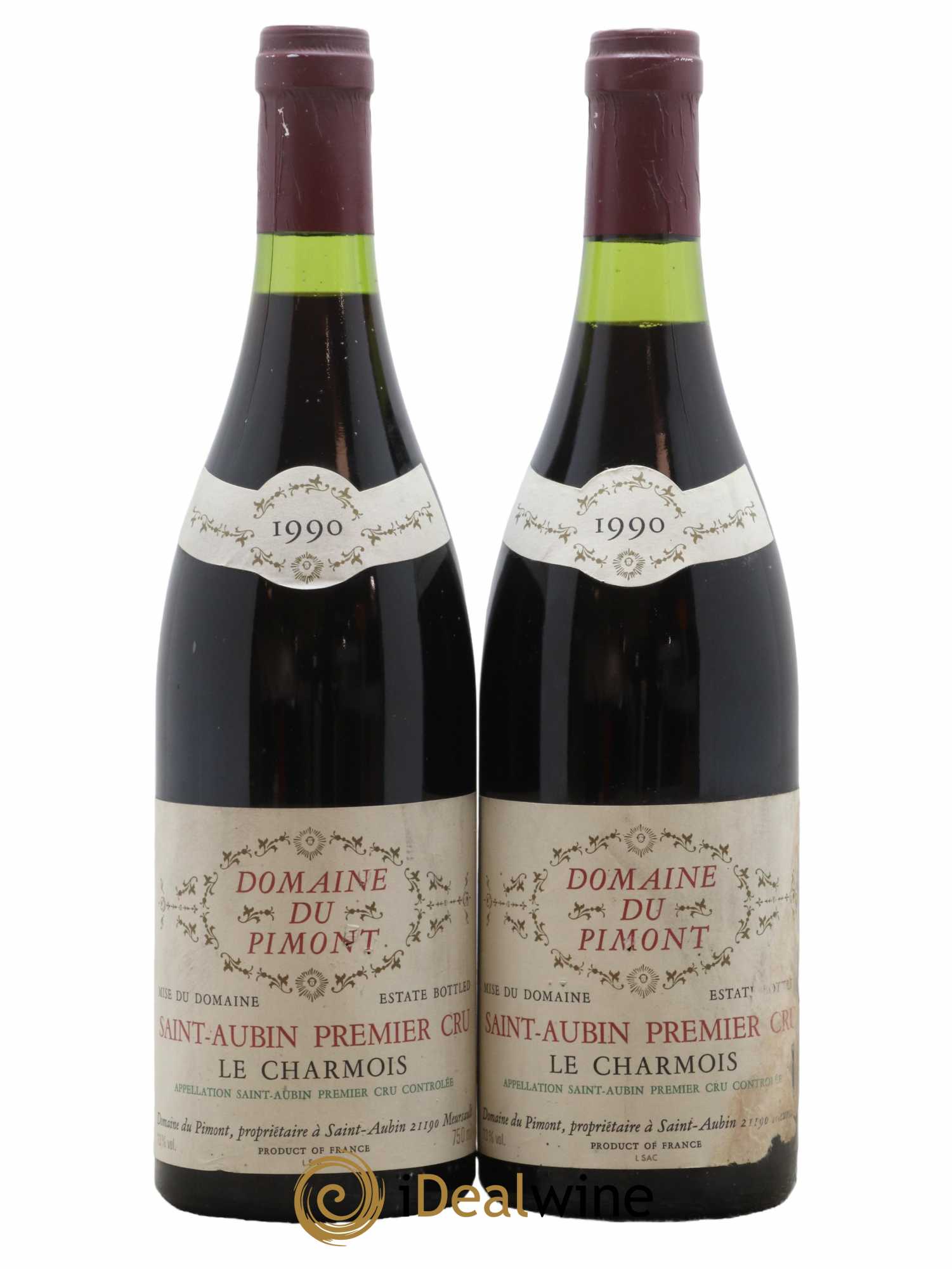 Saint-Aubin 1er Cru Le Charmois Domaine du Pimont 1990 - Lot de 2 bouteilles - 0