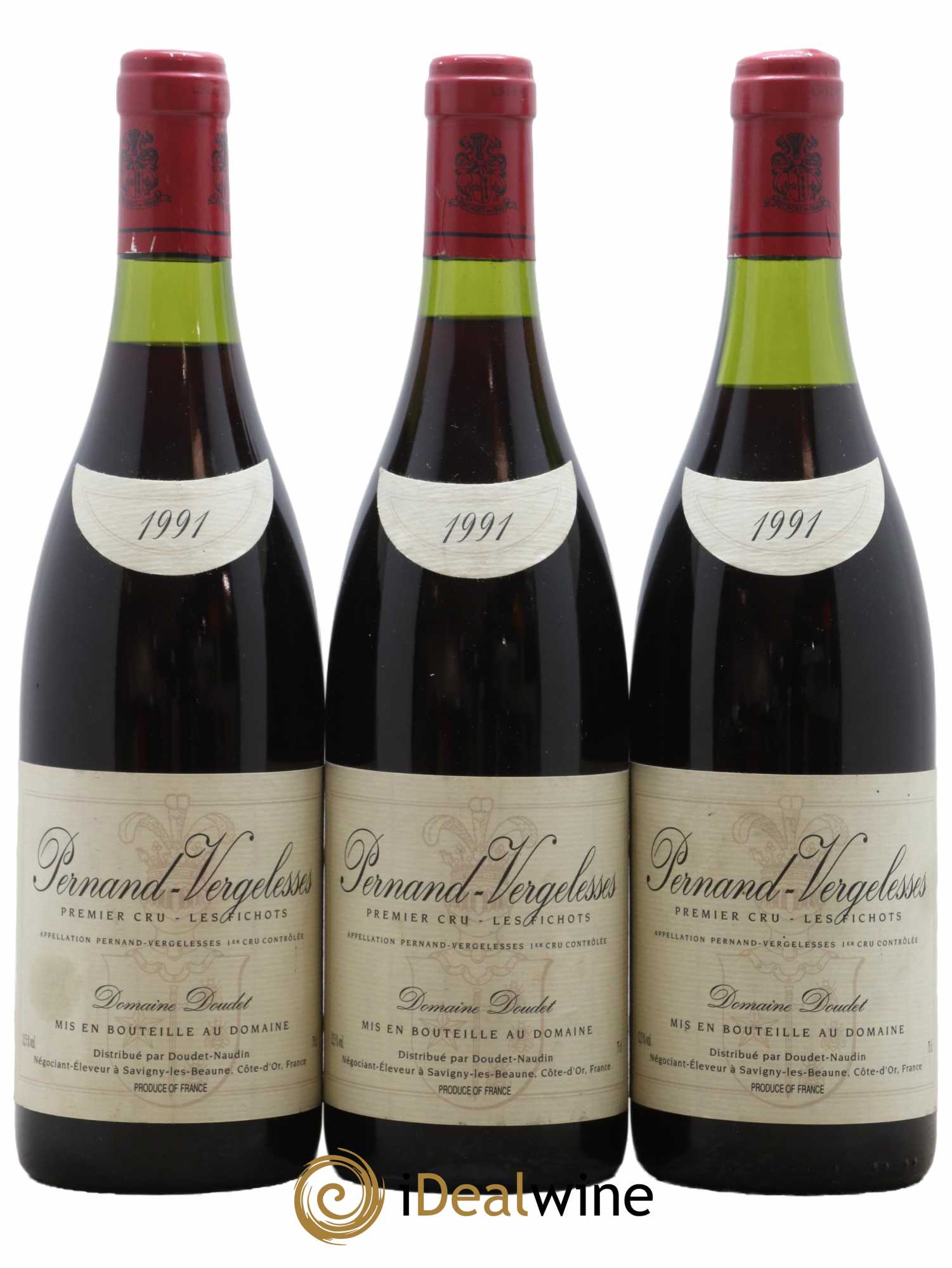 Pernand-Vergelesses 1er Cru Les Fichots Domaine Doudet-Naudin 1991 - Lot de 3 bouteilles - 0