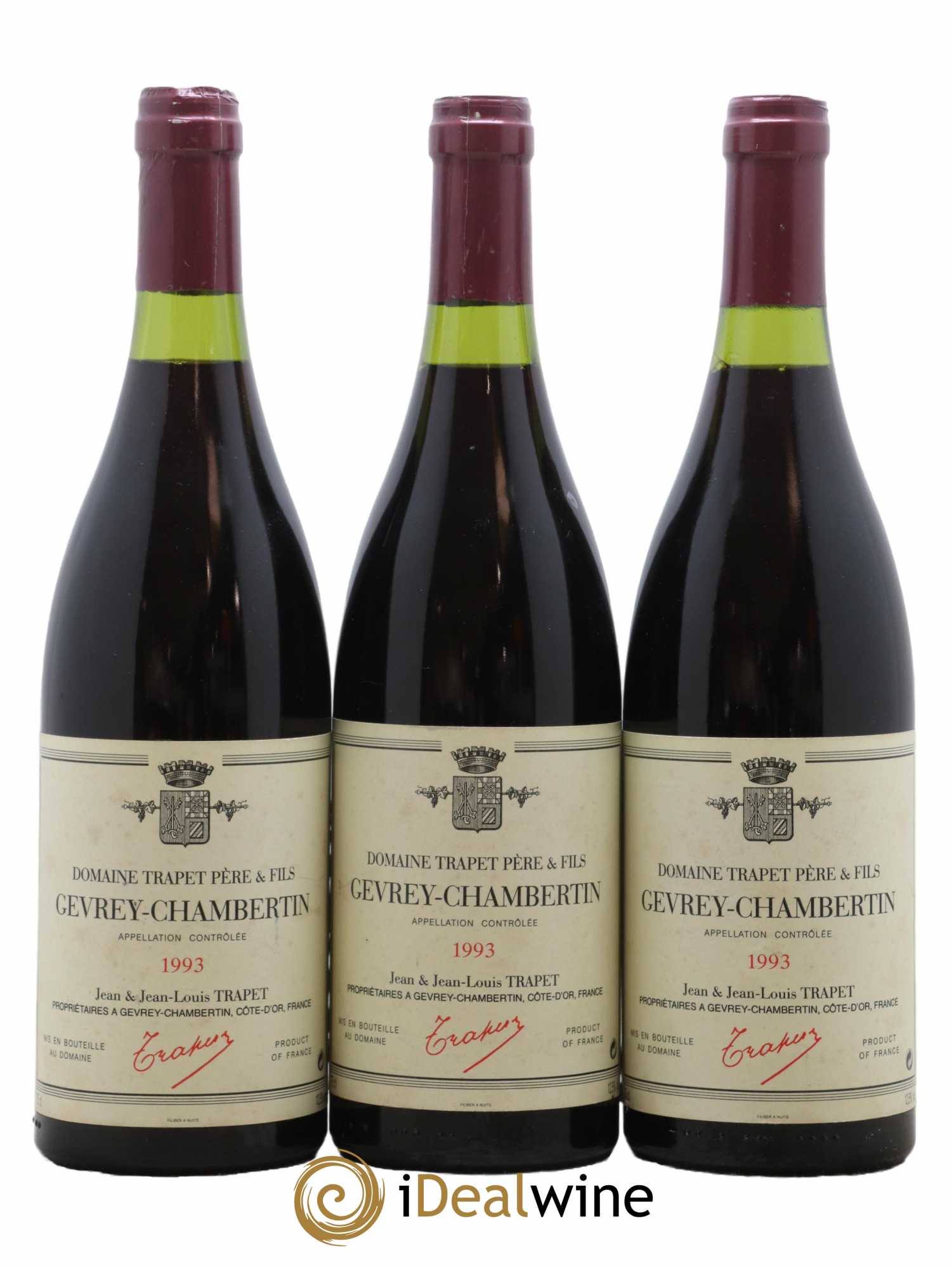 Gevrey-Chambertin Domaine Trapet 1993 - Lot de 3 bouteilles - 0