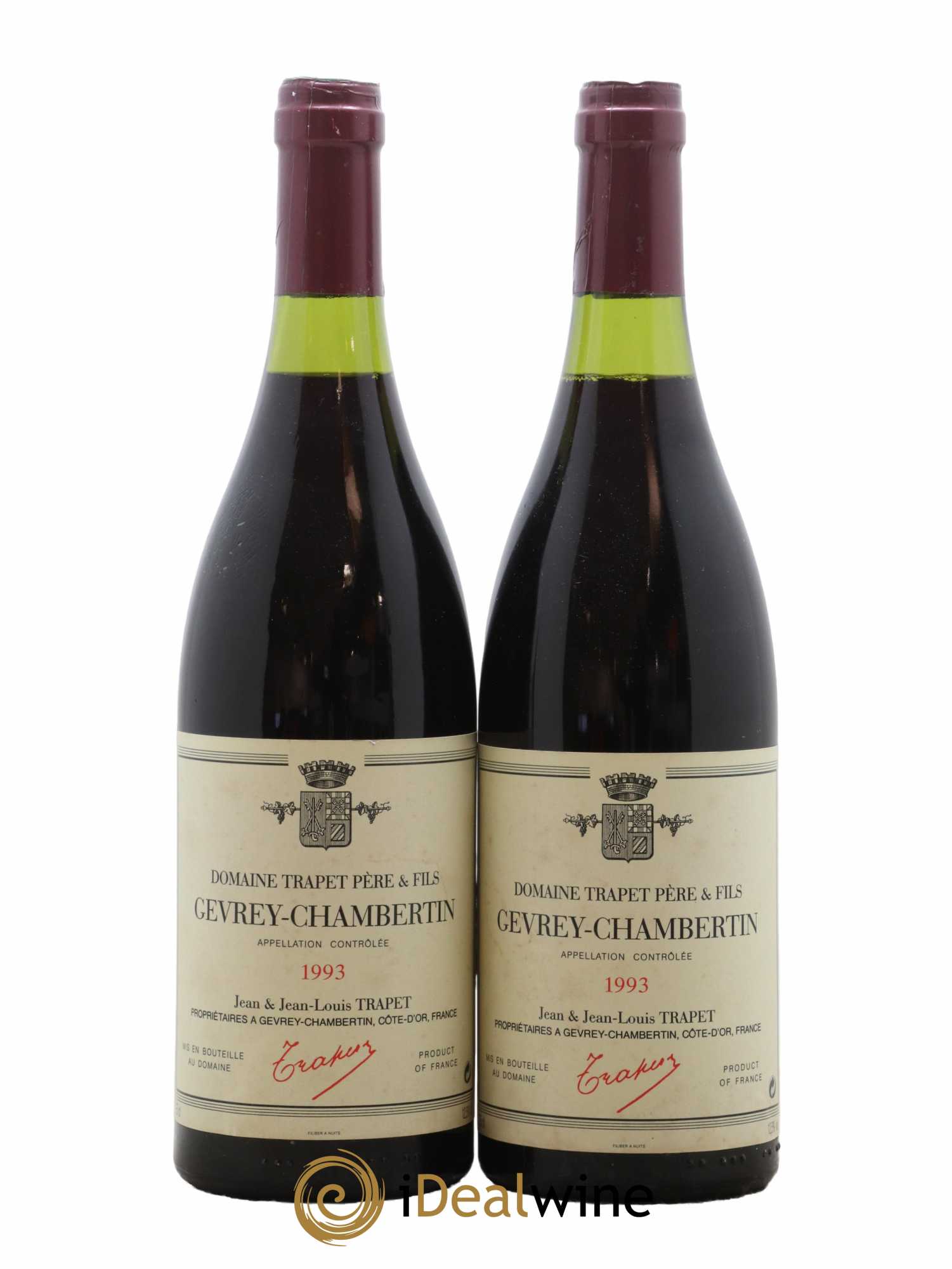 Gevrey-Chambertin Domaine Trapet 1993 - Lot de 2 bouteilles - 0