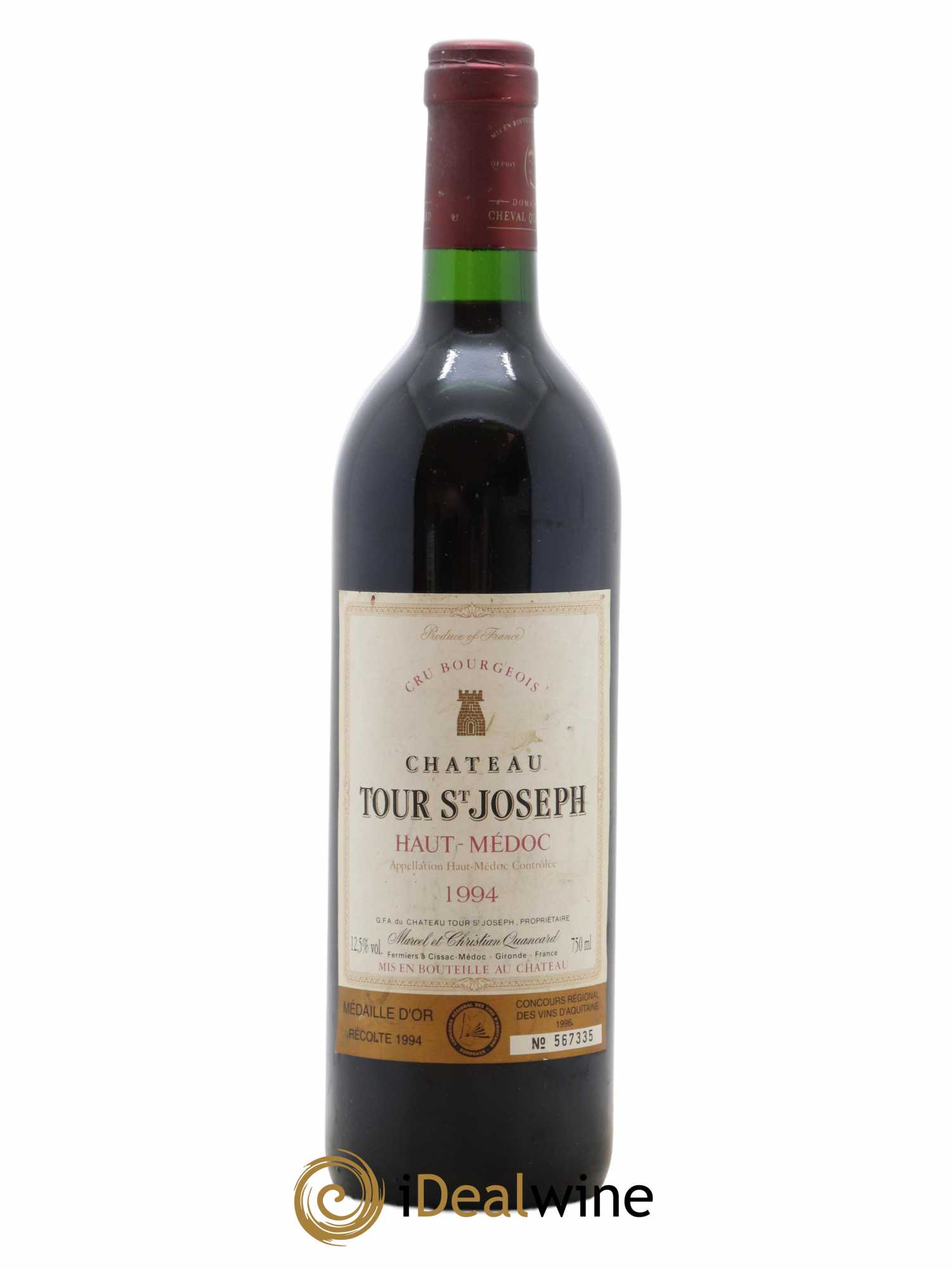 Château Tour Saint-Joseph Cru Bourgeois 1994 - Lot de 1 bouteille - 0