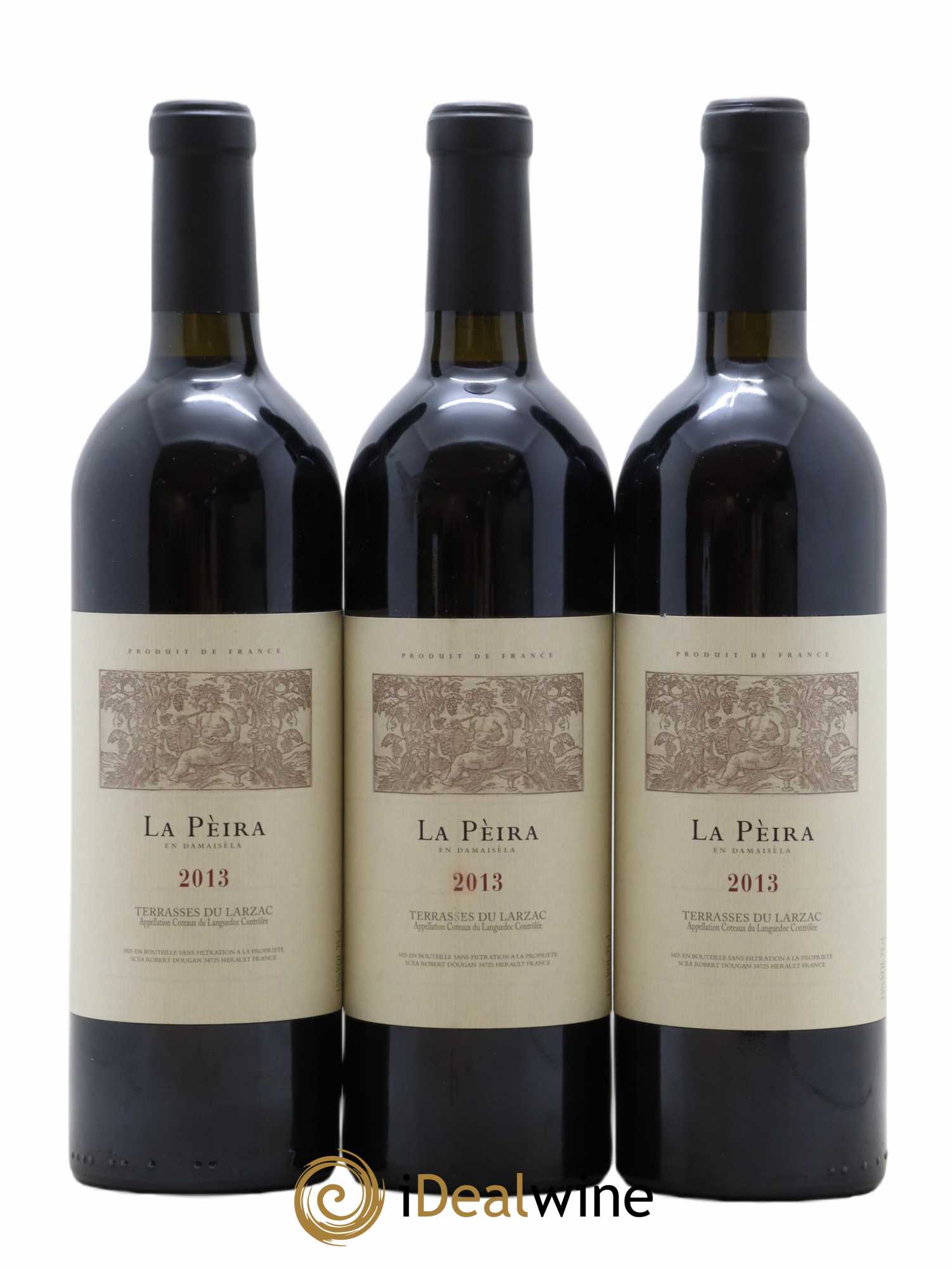 Terrasses du Larzac Domaine de La Pèira en Damaisèla La Pèira Karine Ahton et Robert Dougan (sans prix de réserve) 2013 - Lot de 3 bouteilles - 0