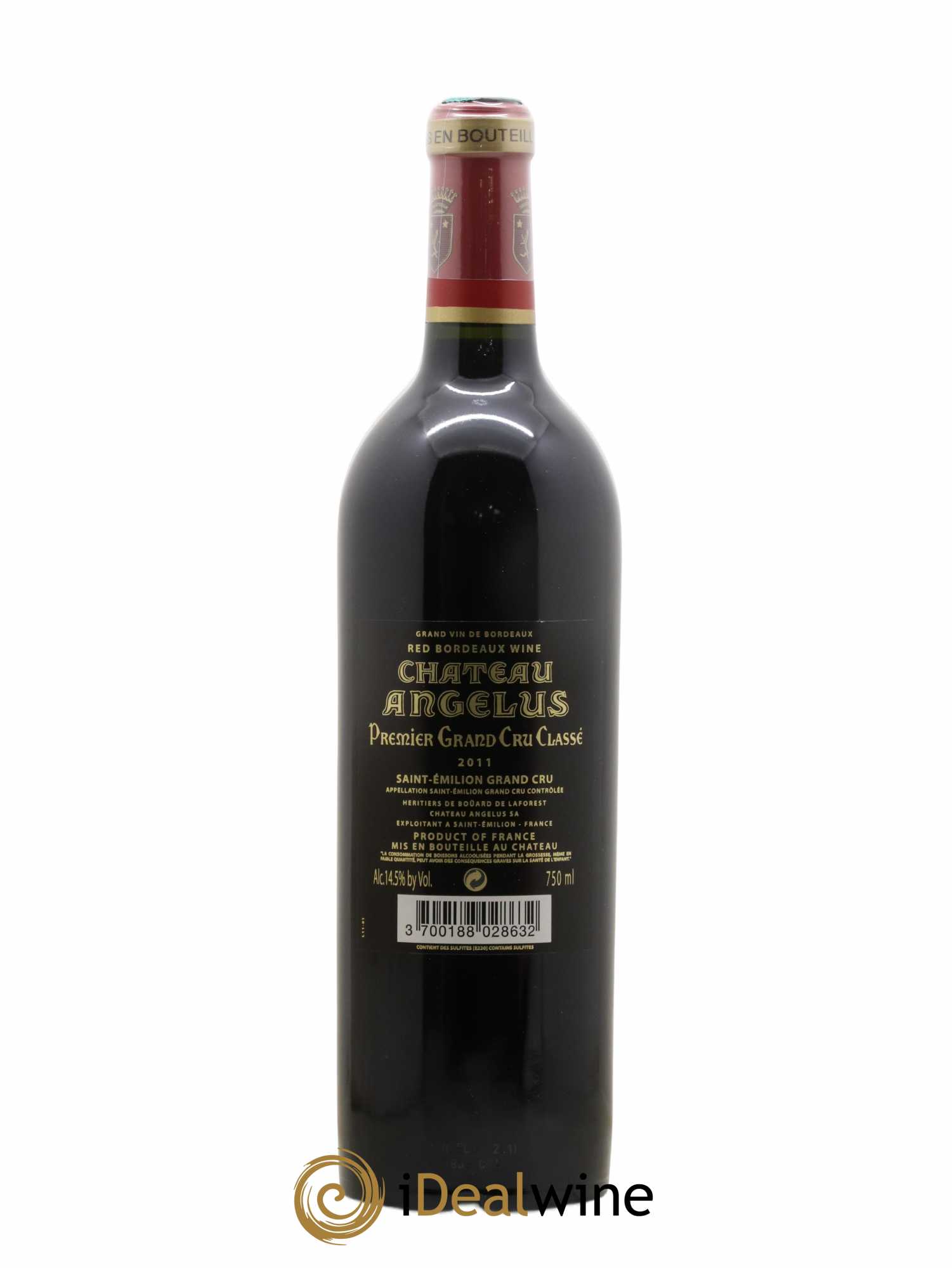 Château Angélus 1er Grand Cru Classé A 2011 - Lot de 1 bouteille - 1