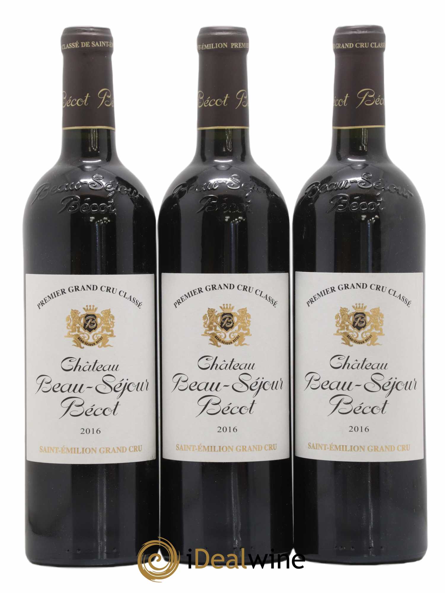 Château Beau-Séjour Bécot 1er Grand Cru Classé B 2016 - Lotto di 3 bottiglie - 0