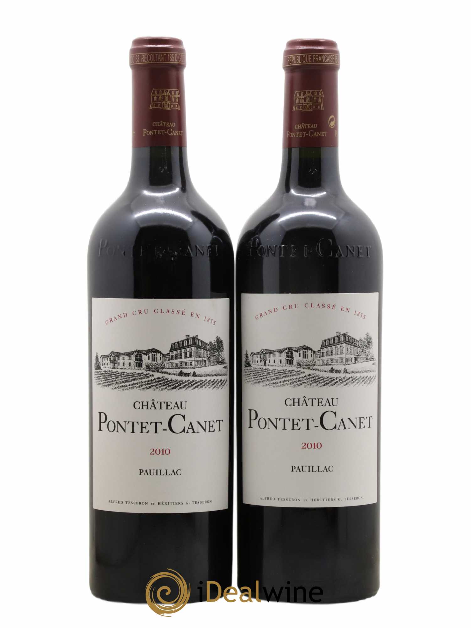 Château Pontet Canet 5ème Grand Cru Classé 2010 - Lot de 2 bouteilles - 0