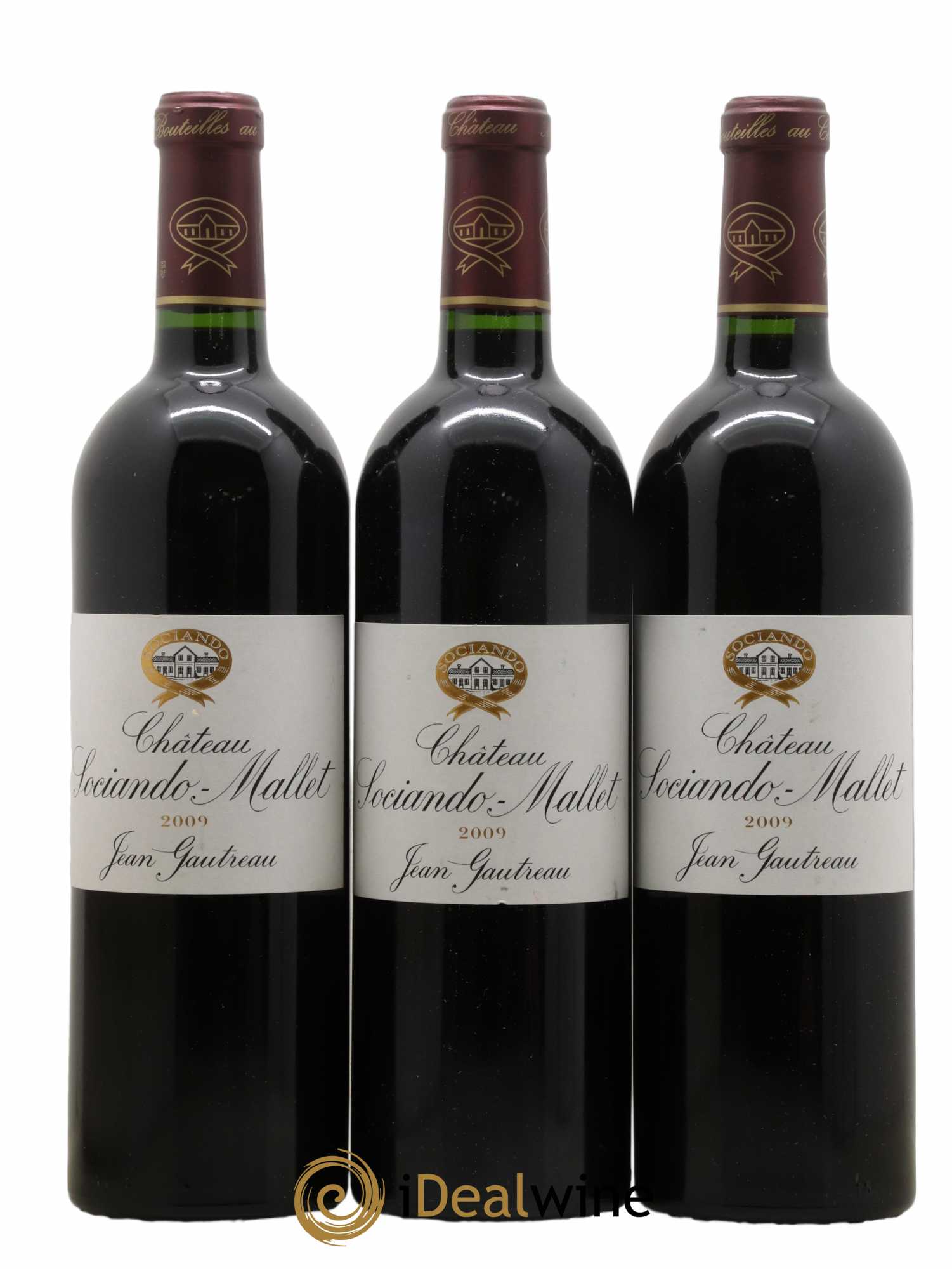 Château Sociando Mallet 2009 - Lot de 3 bouteilles - 0