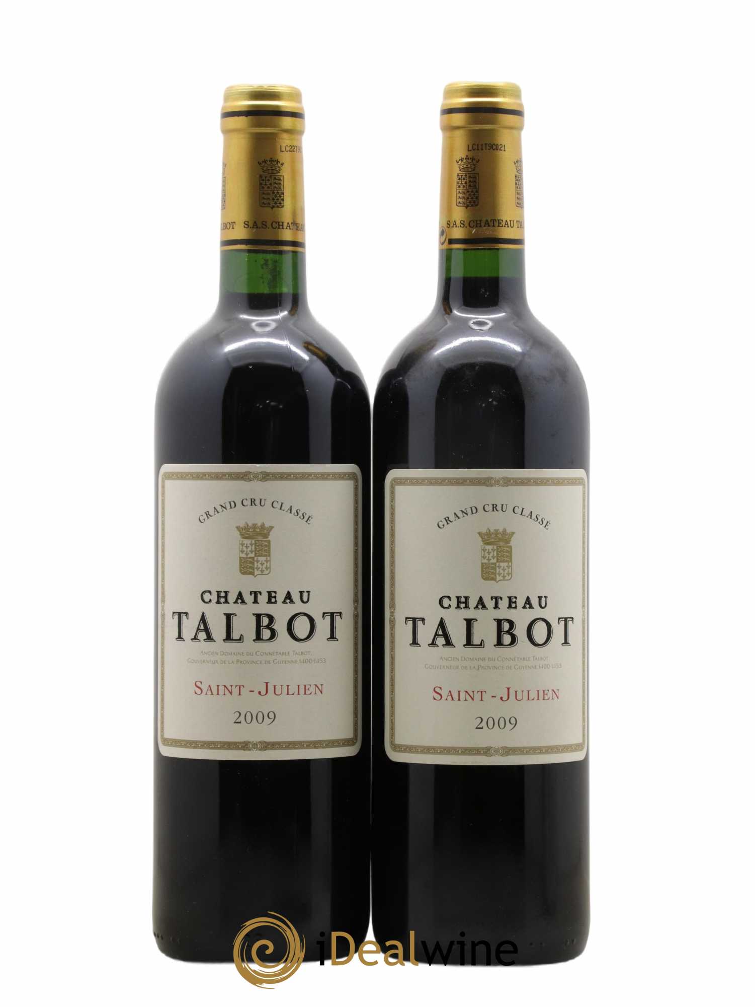 Château Talbot 4ème Grand Cru Classé 2009 - Lot de 2 bouteilles - 0