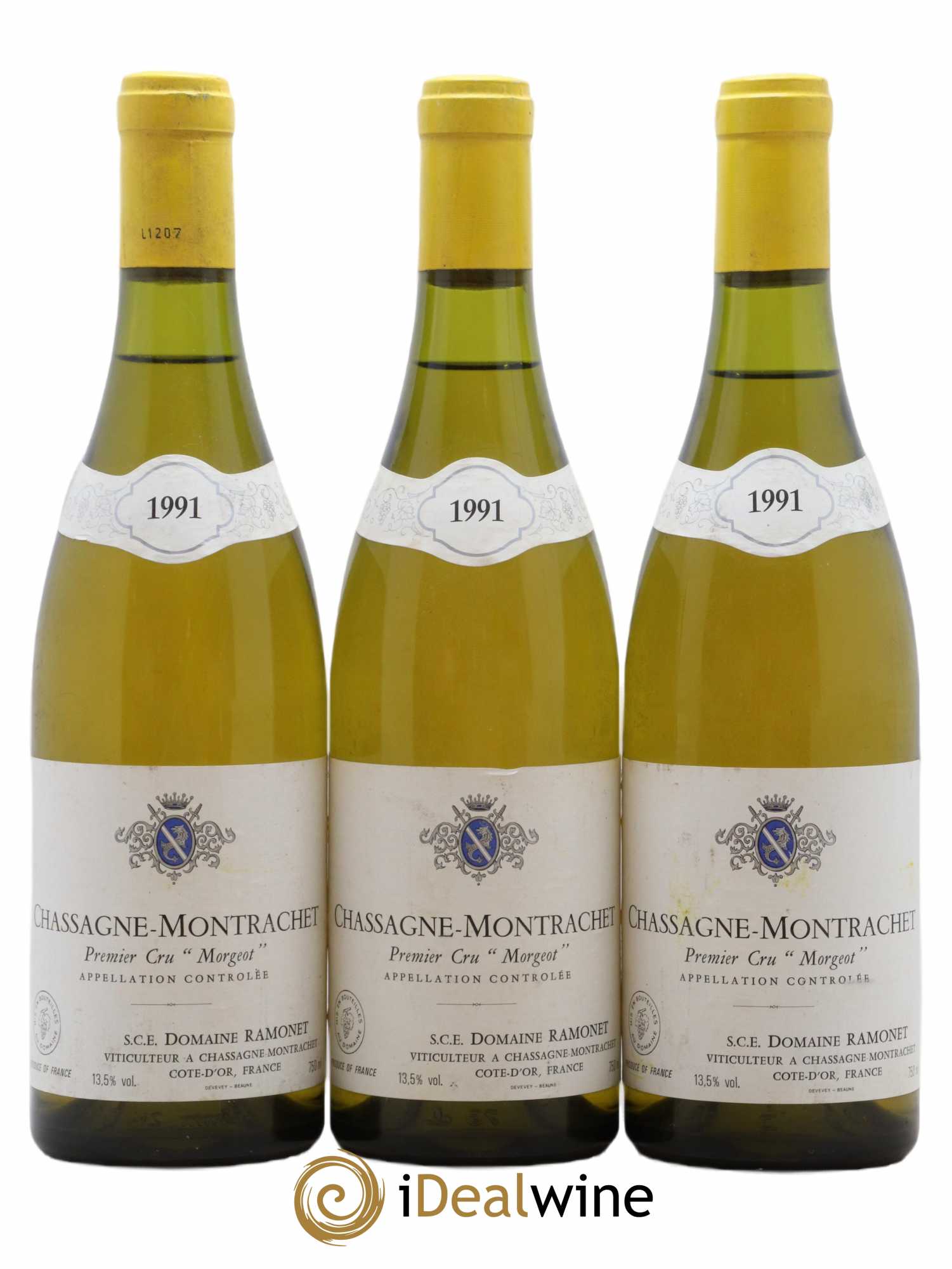 Chassagne-Montrachet 1er Cru Morgeot Ramonet (Domaine) 1991 - Lot de 3 bouteilles - 0