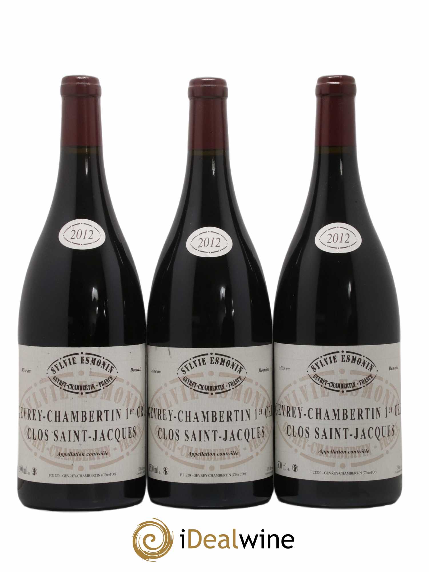 Gevrey-Chambertin 1er Cru Clos Saint Jacques Sylvie Esmonin 2012 - Lot de 3 magnums - 0