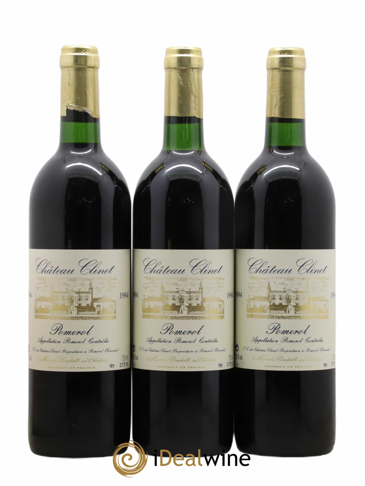 Château Clinet 1994 - Lot of 3 bottles - 0