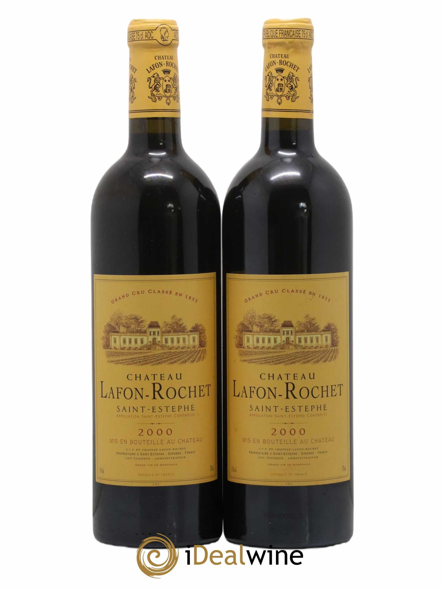 Château Lafon Rochet 4ème Grand Cru Classé 2000 - Lot de 2 bouteilles - 0