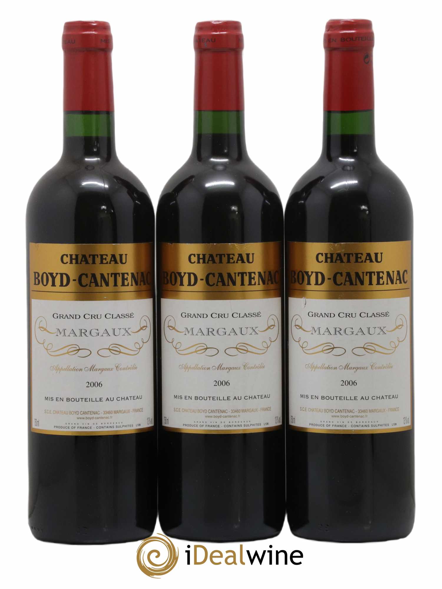 Château Boyd Cantenac 3ème Grand Cru Classé 2006 - Lot de 3 bouteilles - 0