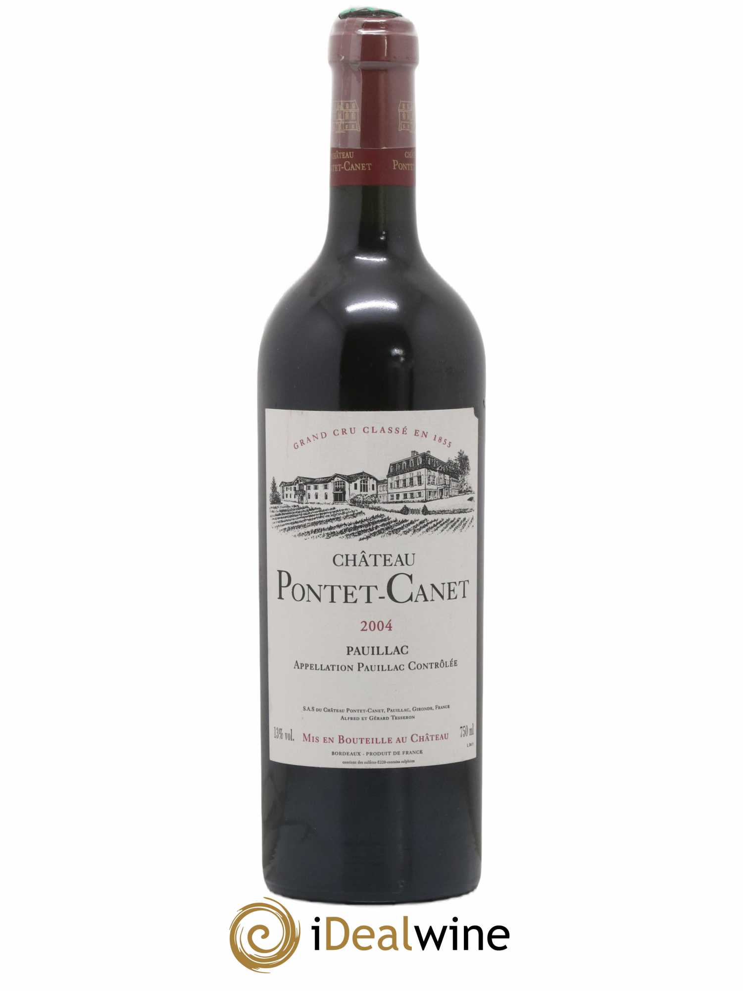 Château Pontet Canet 5ème Grand Cru Classé 2004 - Lot de 1 bouteille - 0